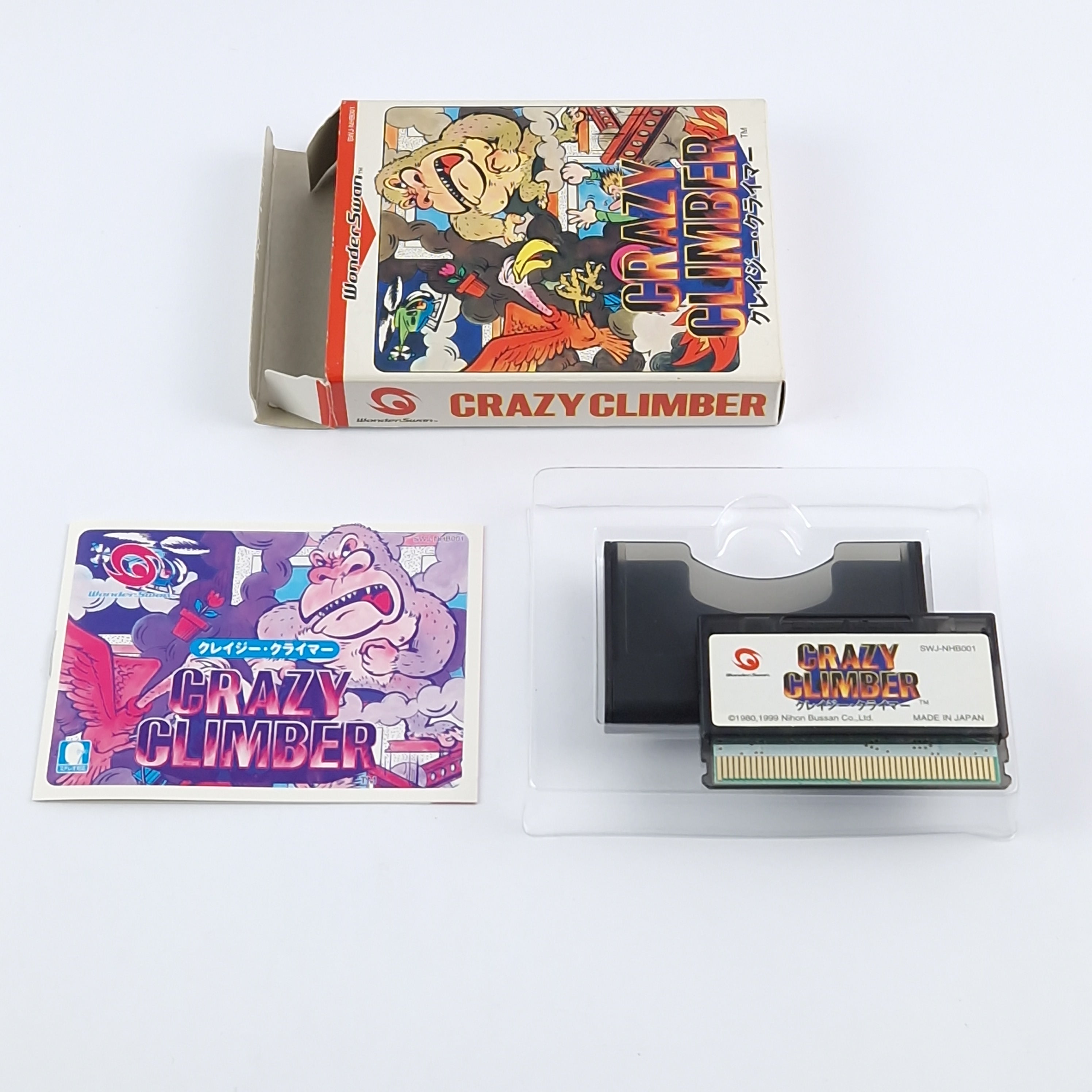 Wonderswan Spiel: Crazy Climber - OVP Anleitung Cartridge - Wonder Swan JAPAN