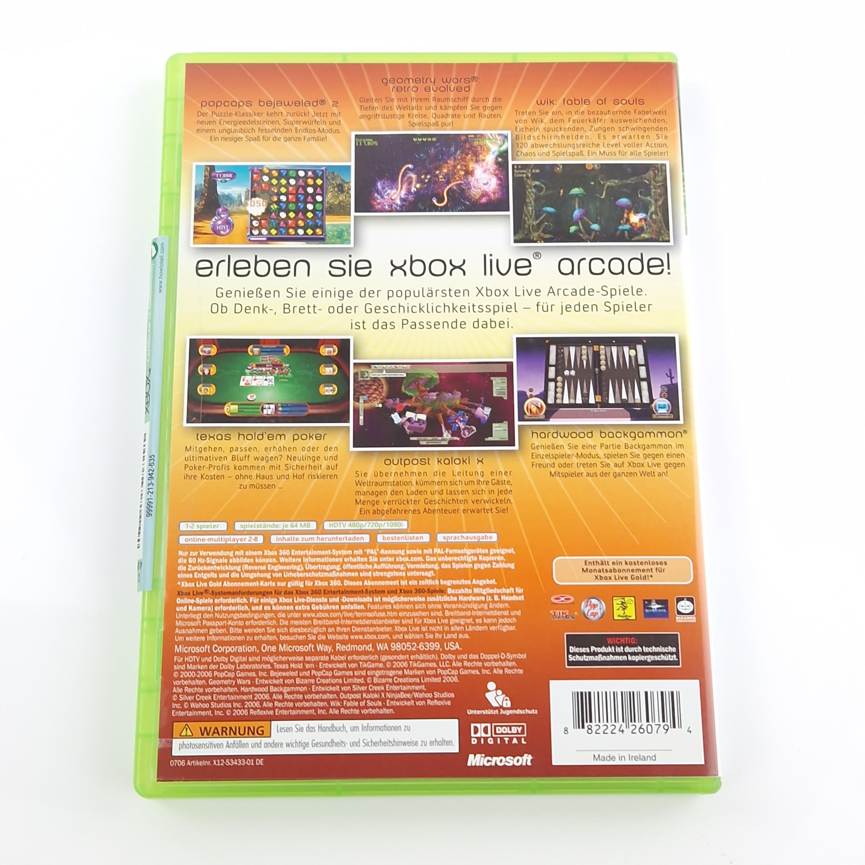 Xbox 360 Spiel – Arcade Unplugged (OVP PAL)
