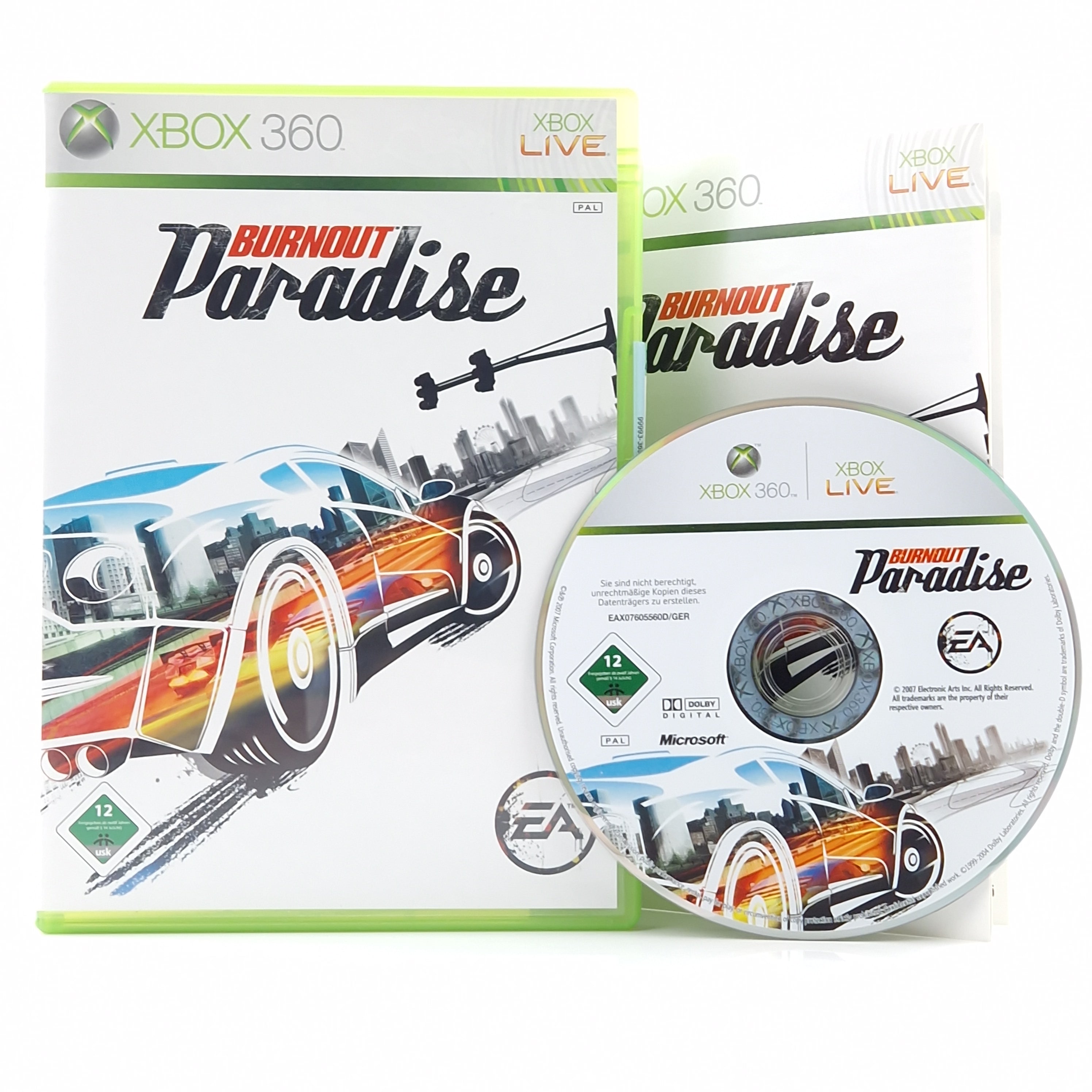 Xbox 360 Spiel – Burnout Paradise (OVP CD Anleitung)