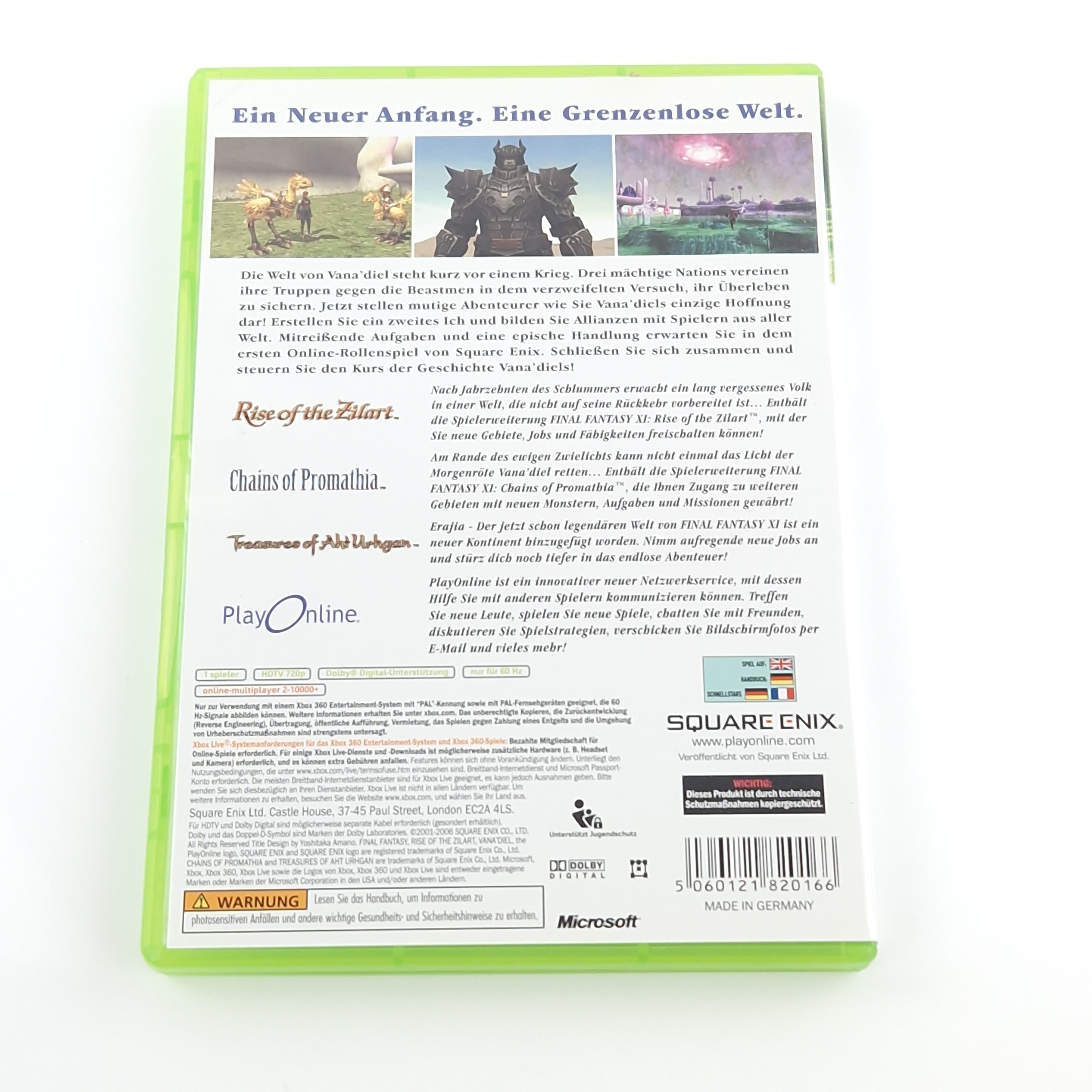 Xbox 360 Spiel – Final Fantasy XI Online (OVP PAL)