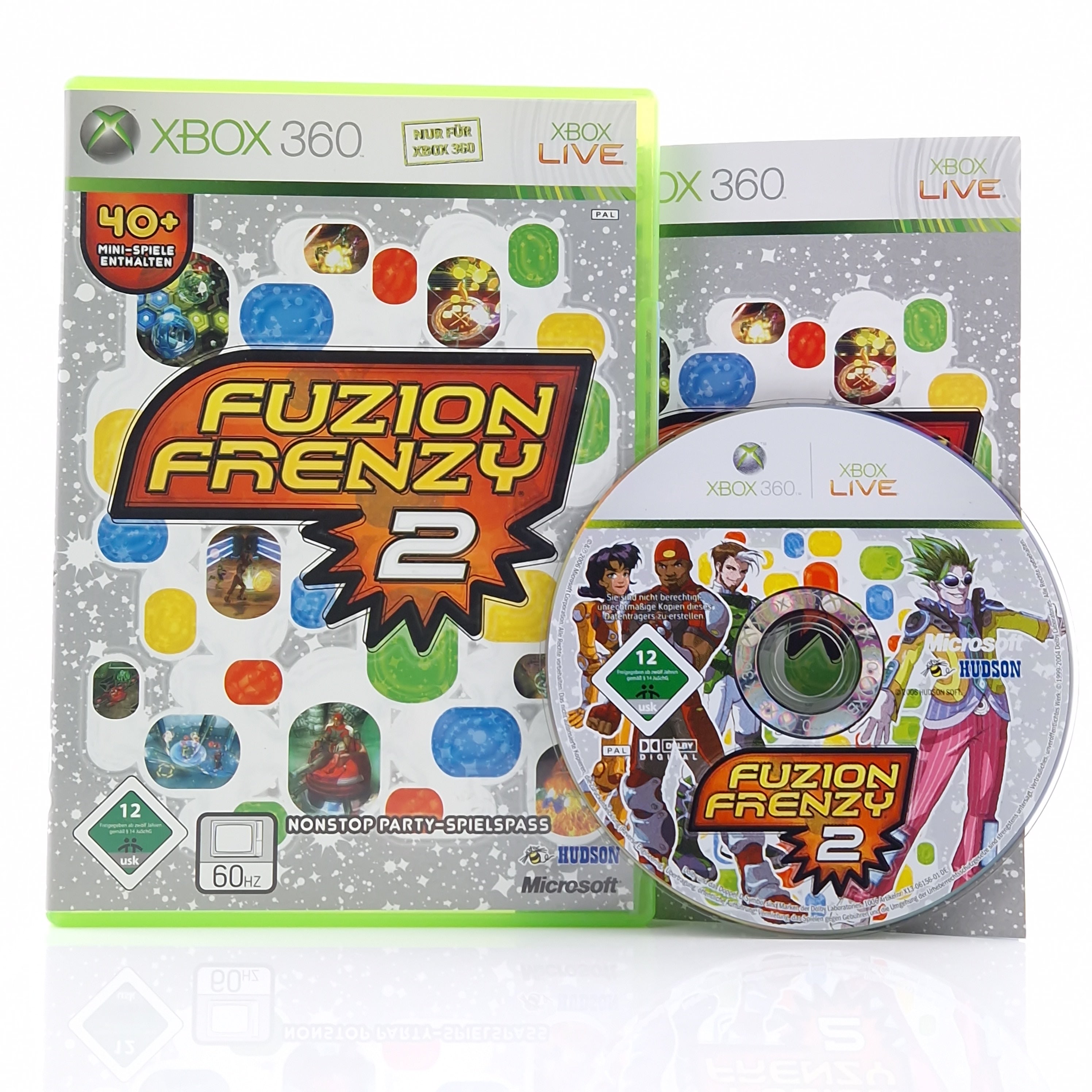 Xbox 360 Spiel – Fuzion Frenzy 2 OVP PAL geringen Gebrauchsspuren