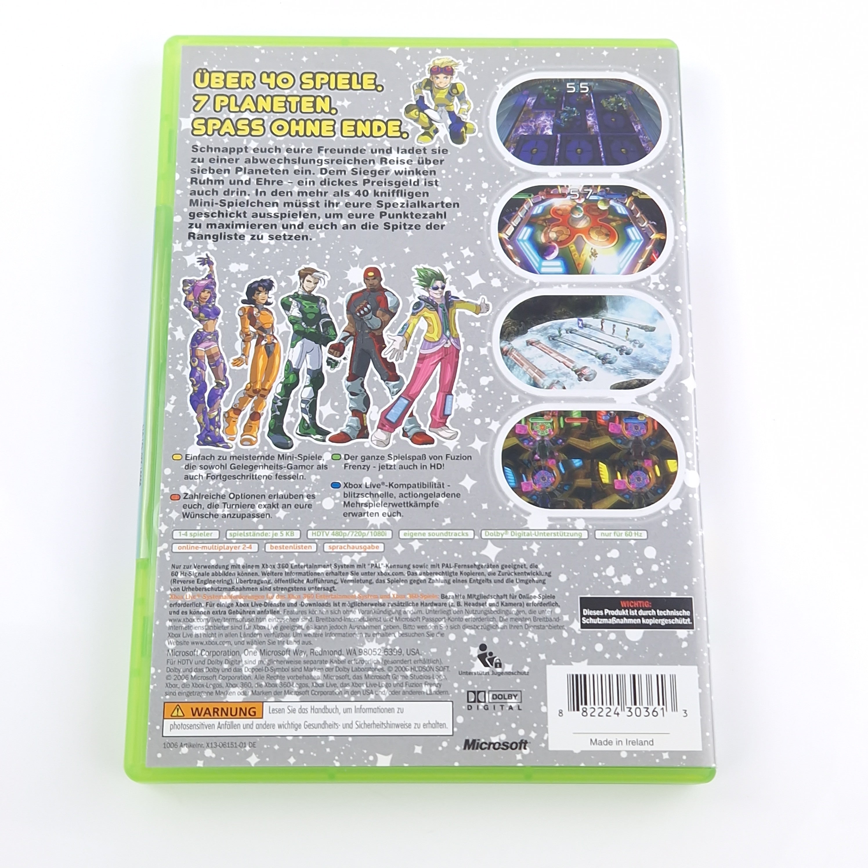 Xbox 360 Spiel – Fuzion Frenzy 2 OVP PAL geringen Gebrauchsspuren