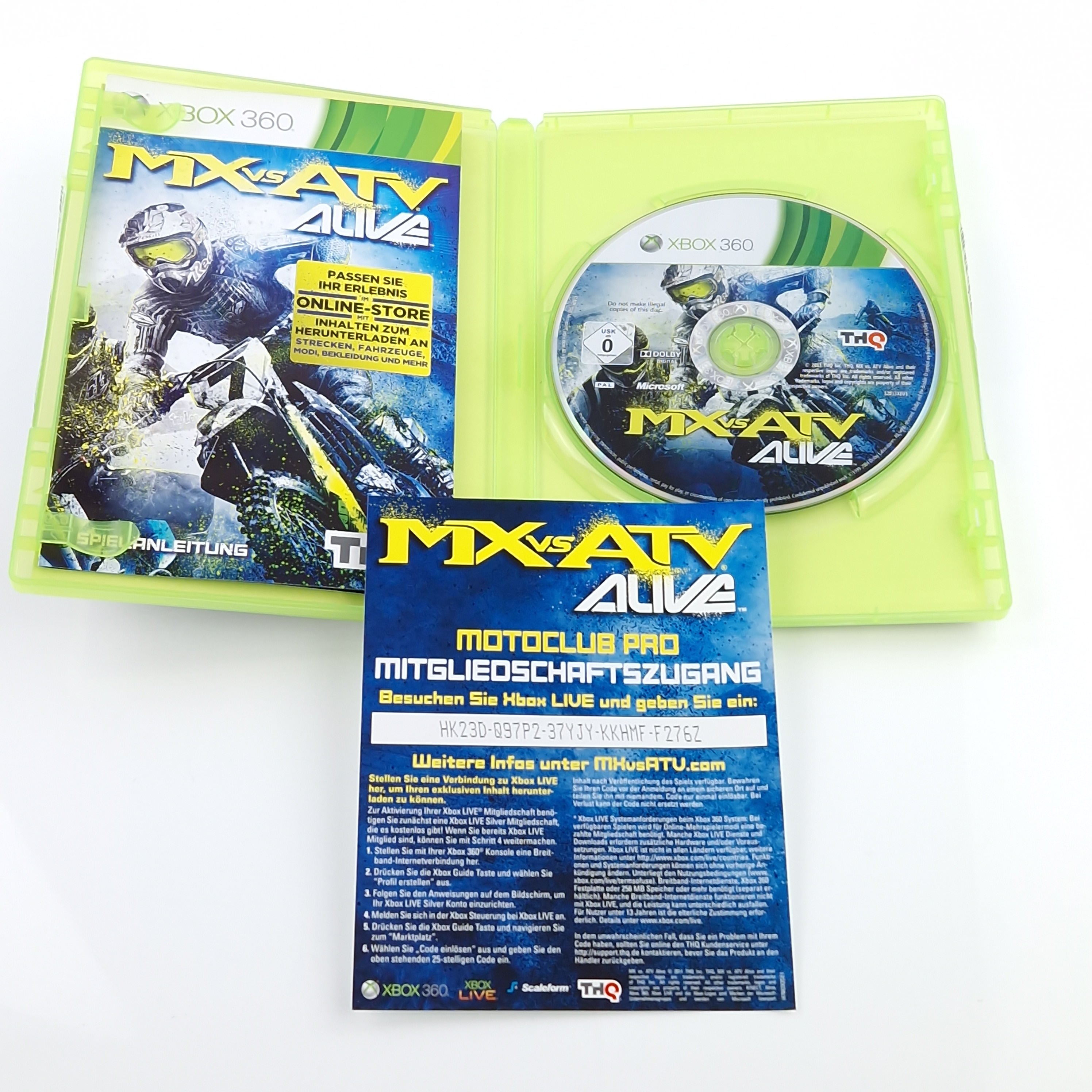 Xbox 360 Spiel – MX vs ATV Alive OVP PAL CD Anleitung