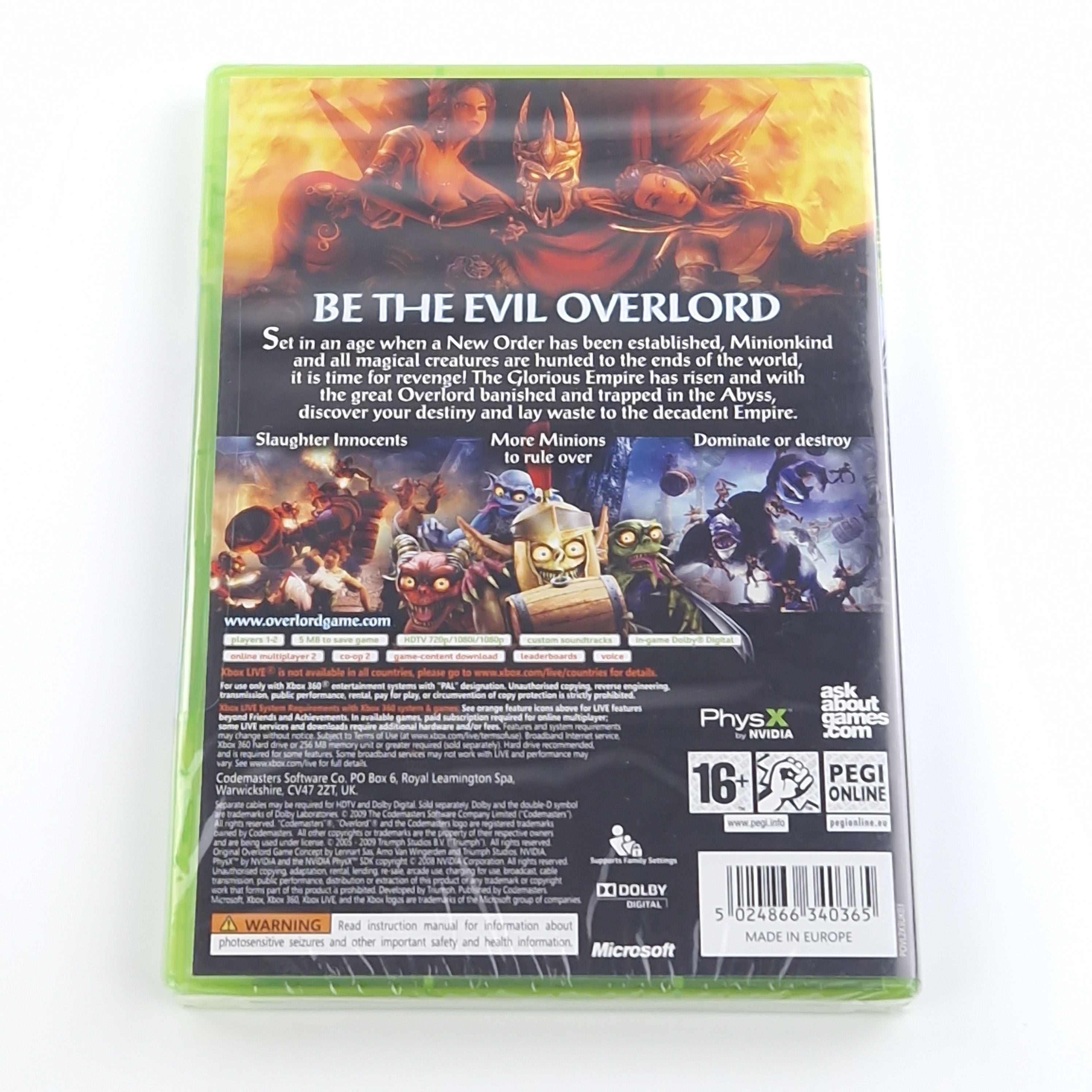 Xbox 360 Spiel – Overlord Neu OVP PAL