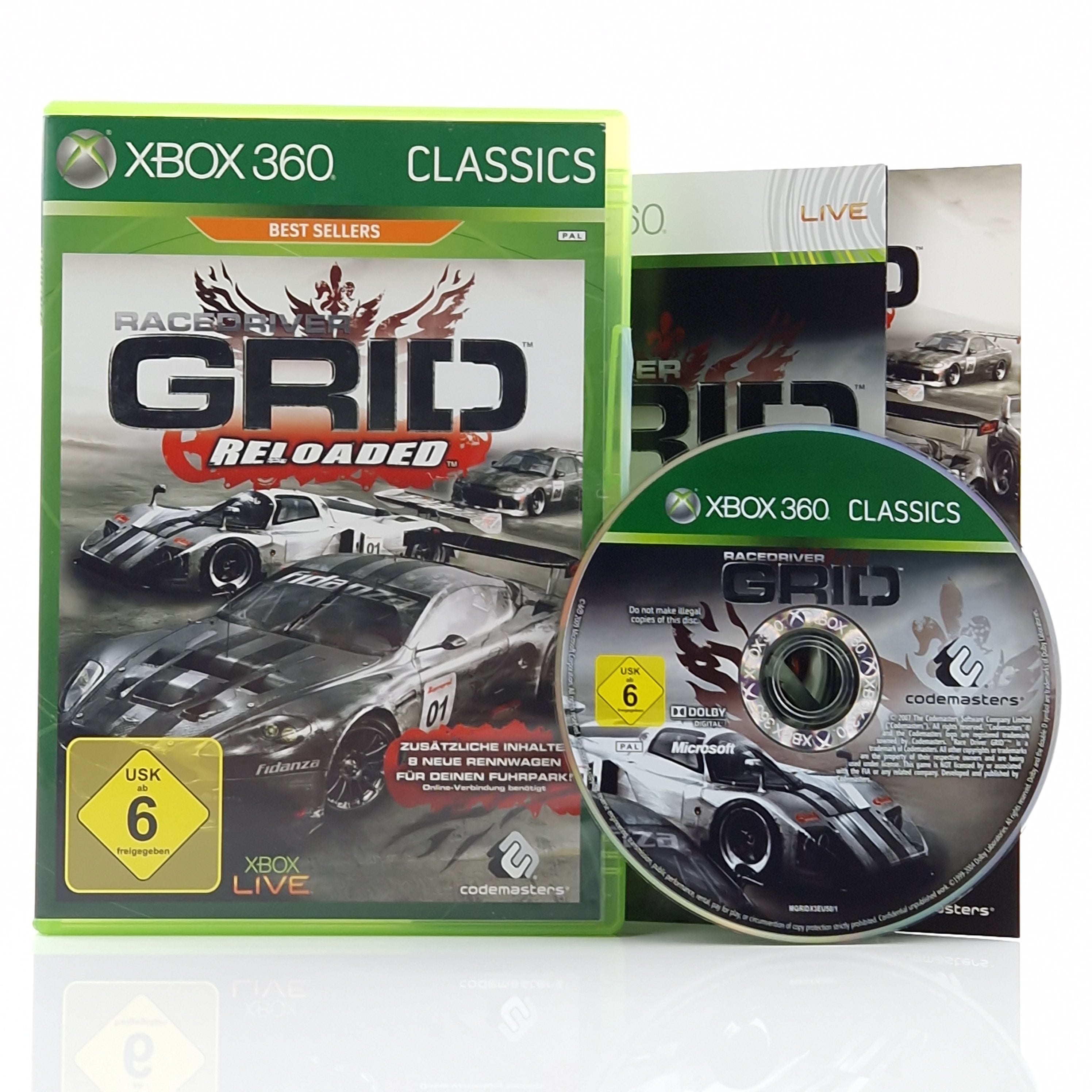 Xbox 360 Spiel – Racedriver Grid Reloaded OVP PAL