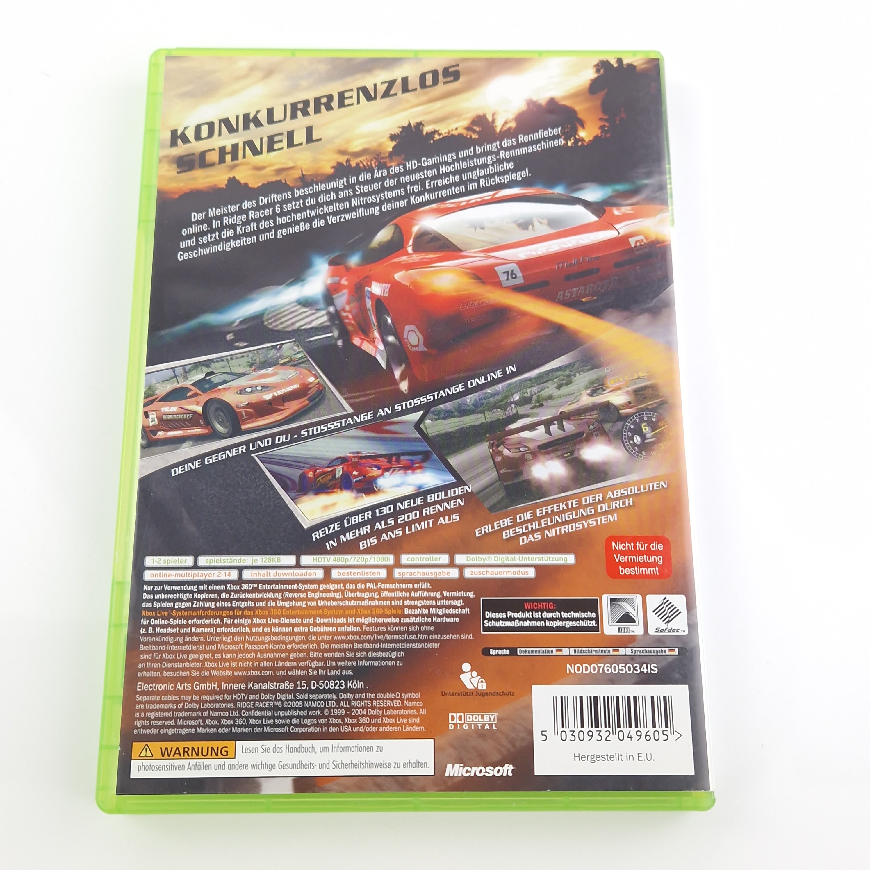 Xbox 360 Spiel – Ridge Racer 6 (OVP PAL Anleitung)