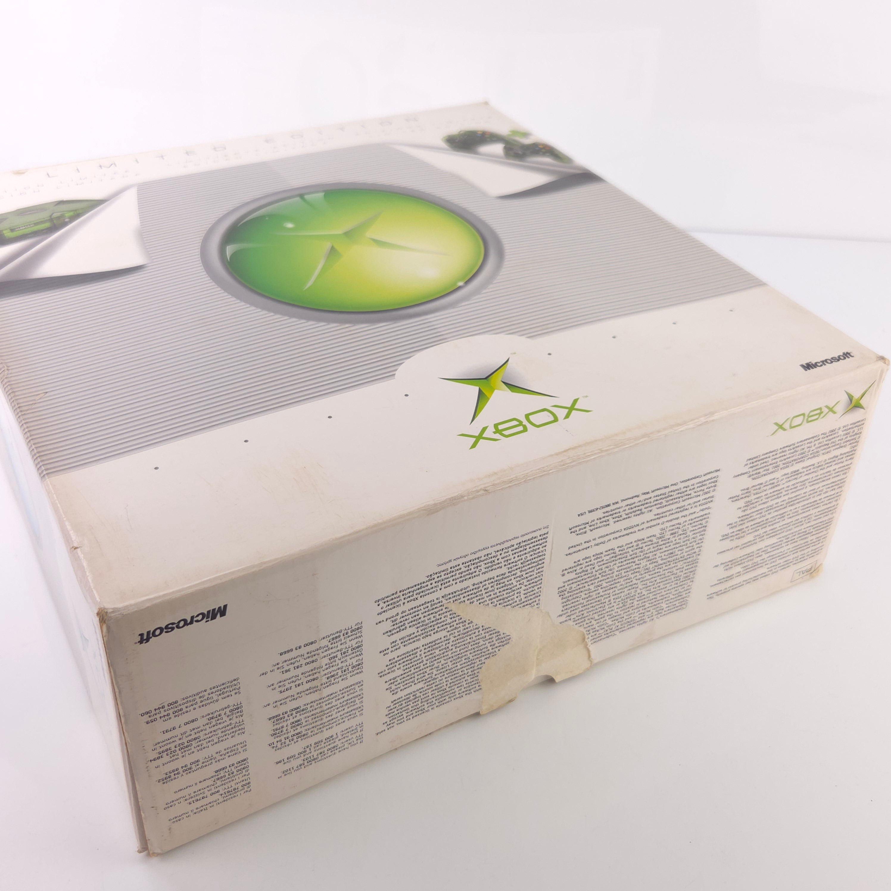 Xbox Konsole Crystal Green Halo Edition OVP PAL