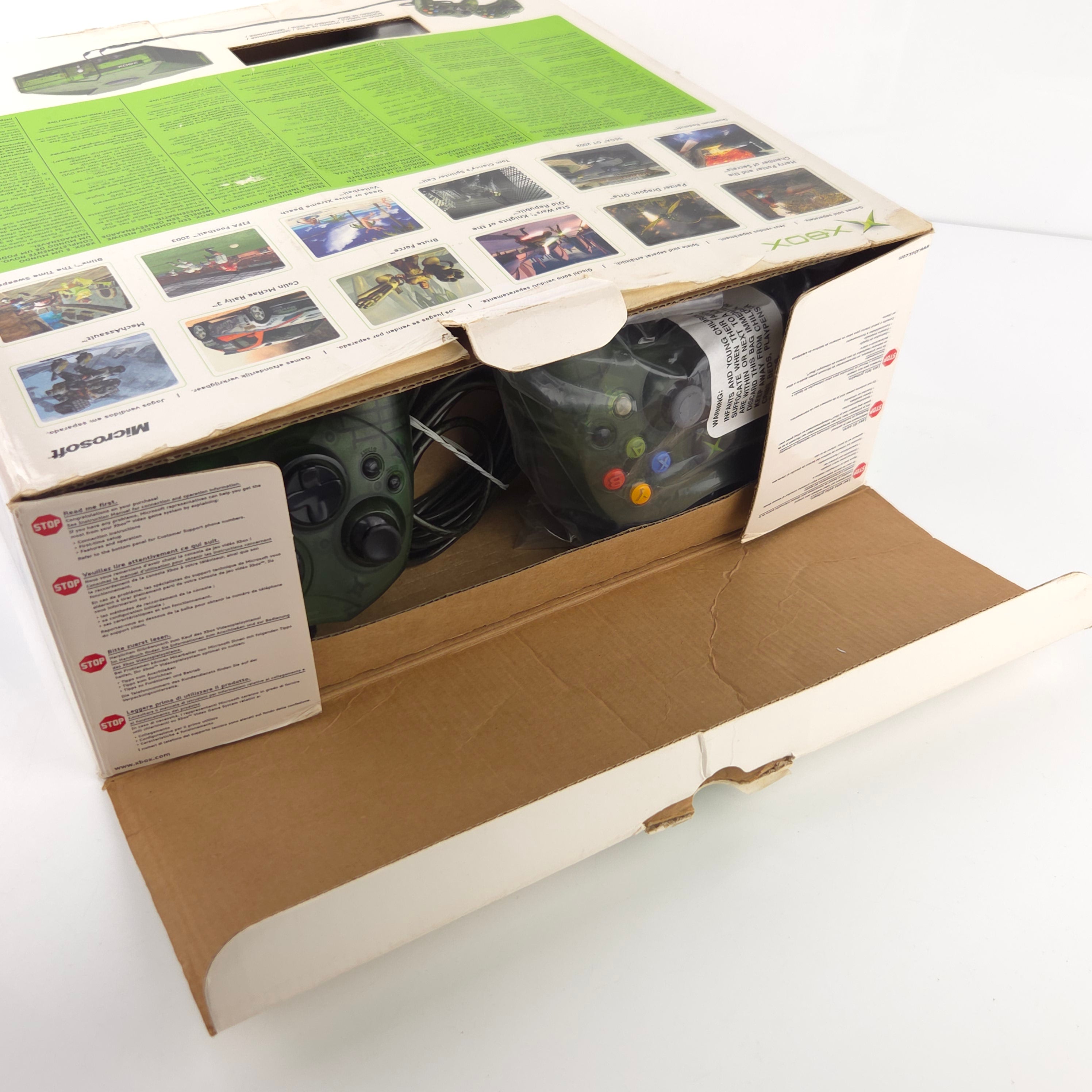 Xbox Konsole Crystal Green Halo Edition OVP PAL