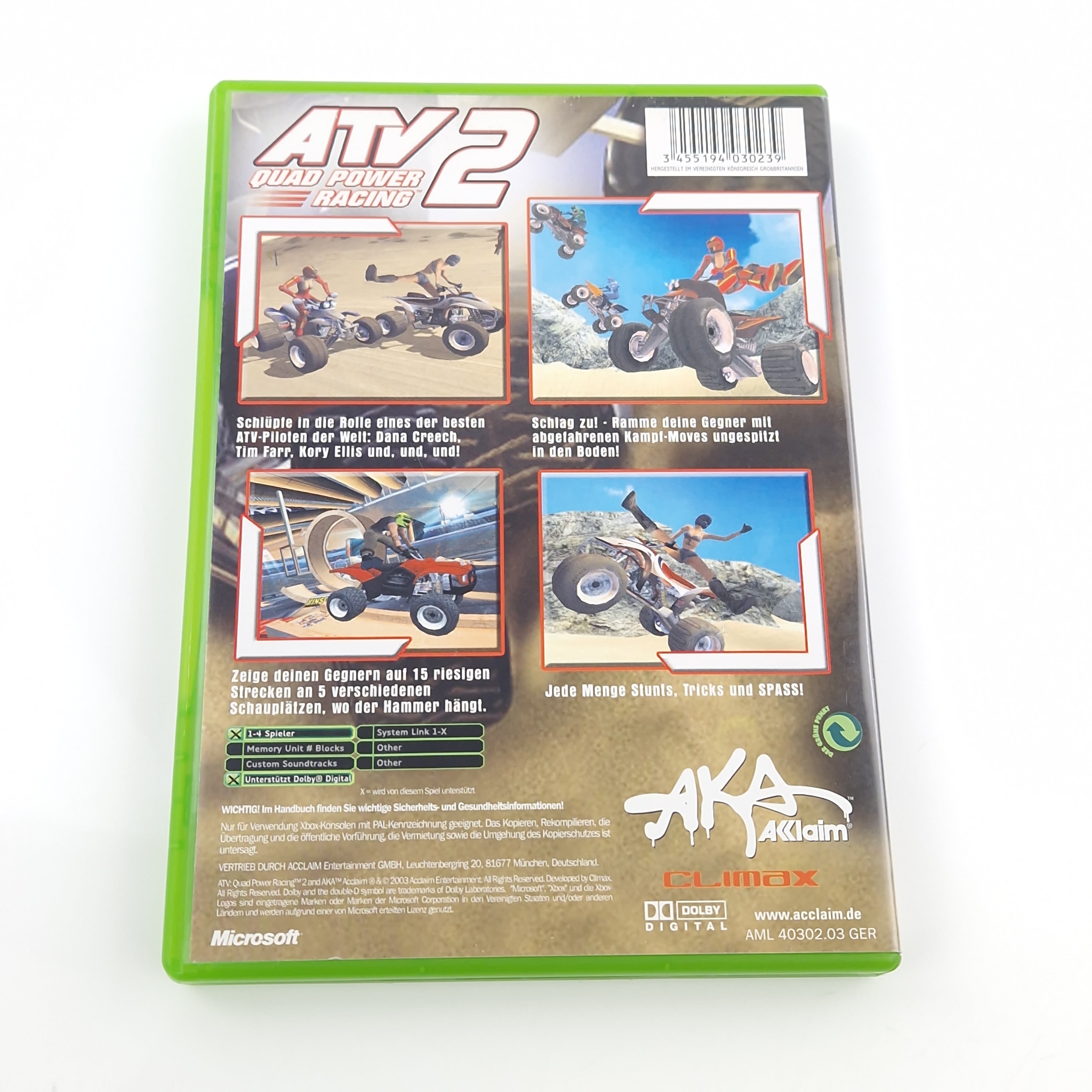 Xbox Classic Spiel – ATV 2 Quad Power Racing (PAL OVP)