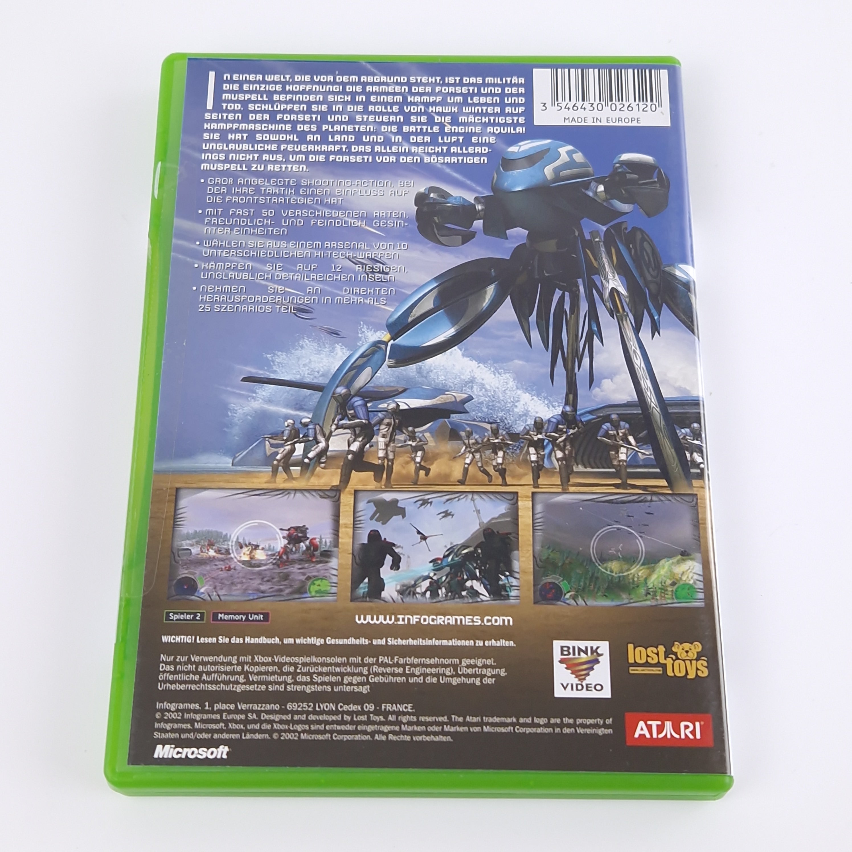 Xbox Classic Spiel – Battle Engine (PAL OVP Anleitung)