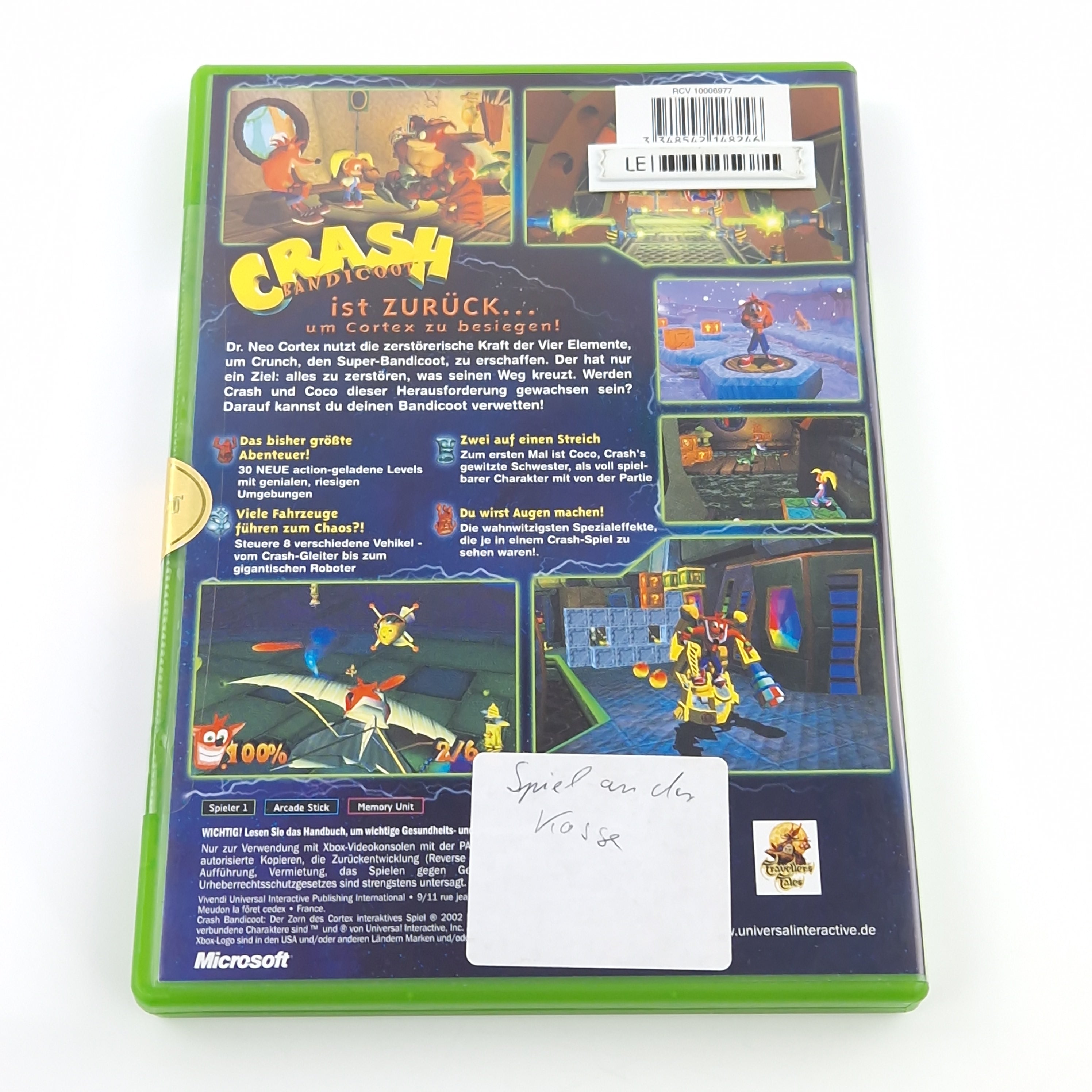 Xbox Classic Spiel – Crash Bandicoot Der Zorn des Cortex Neu
