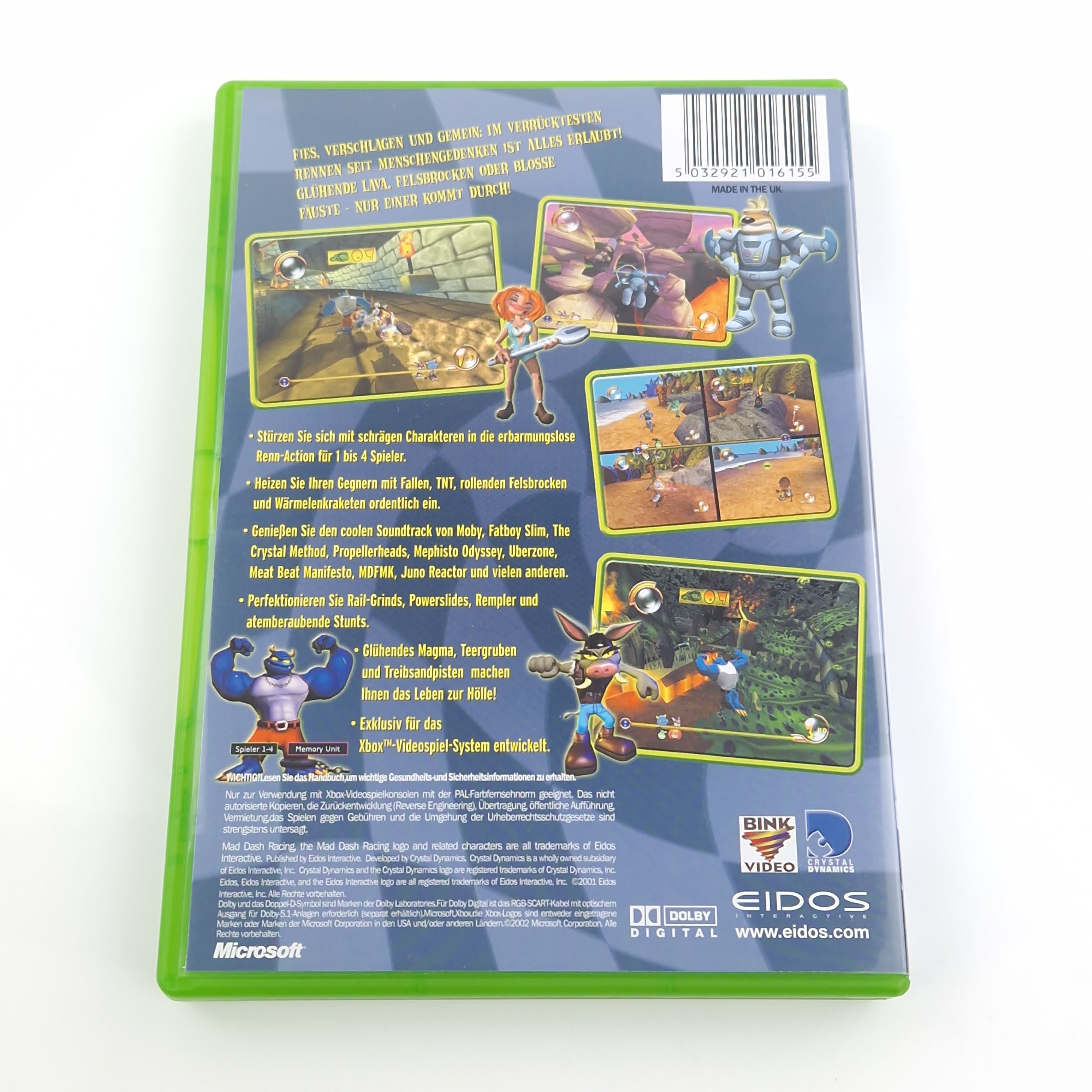 Xbox Classic Spiel – Mad Dash Racing CD Anleitung OVP PAL