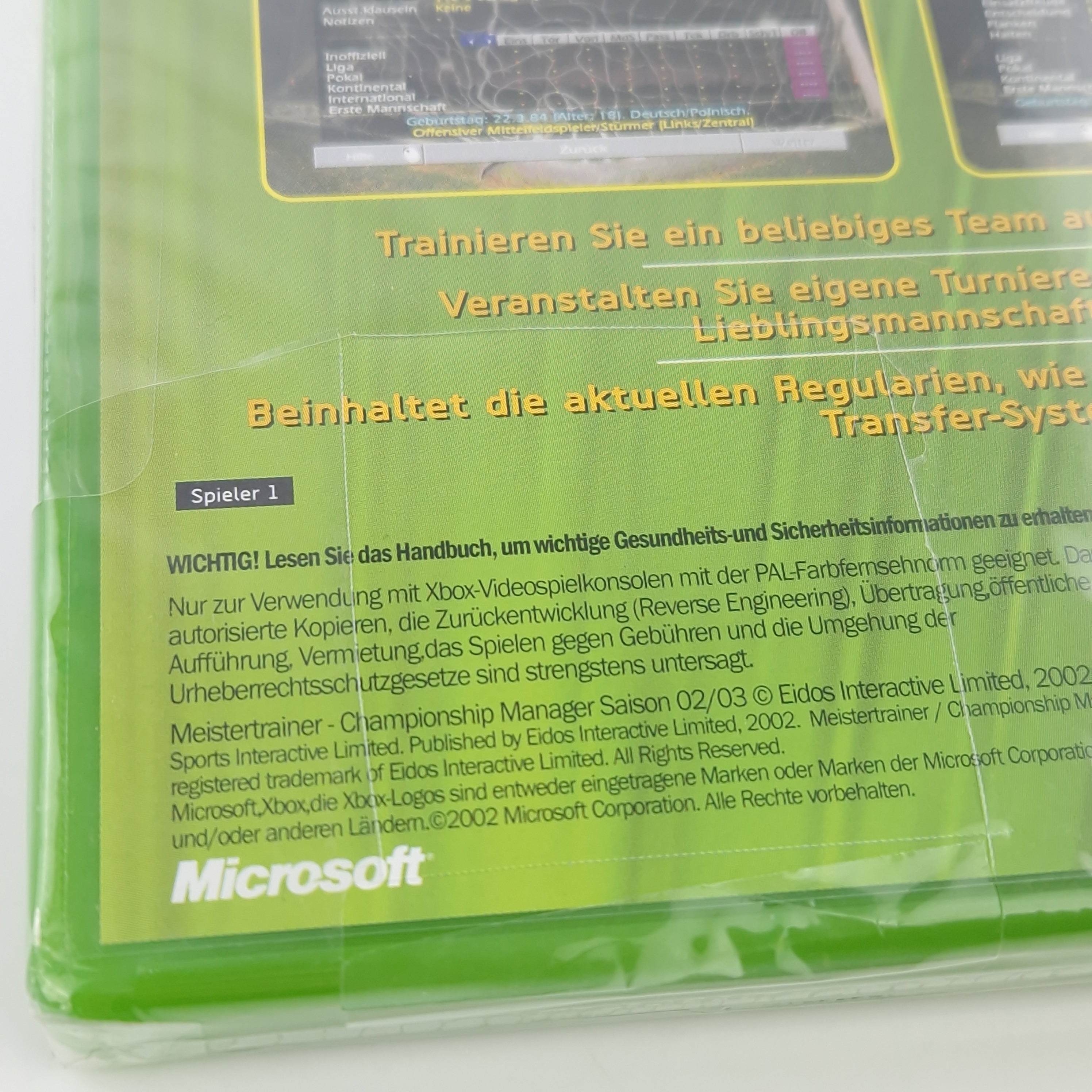 Xbox Classic Spiel – Meister Trainer Championship Manager Neu