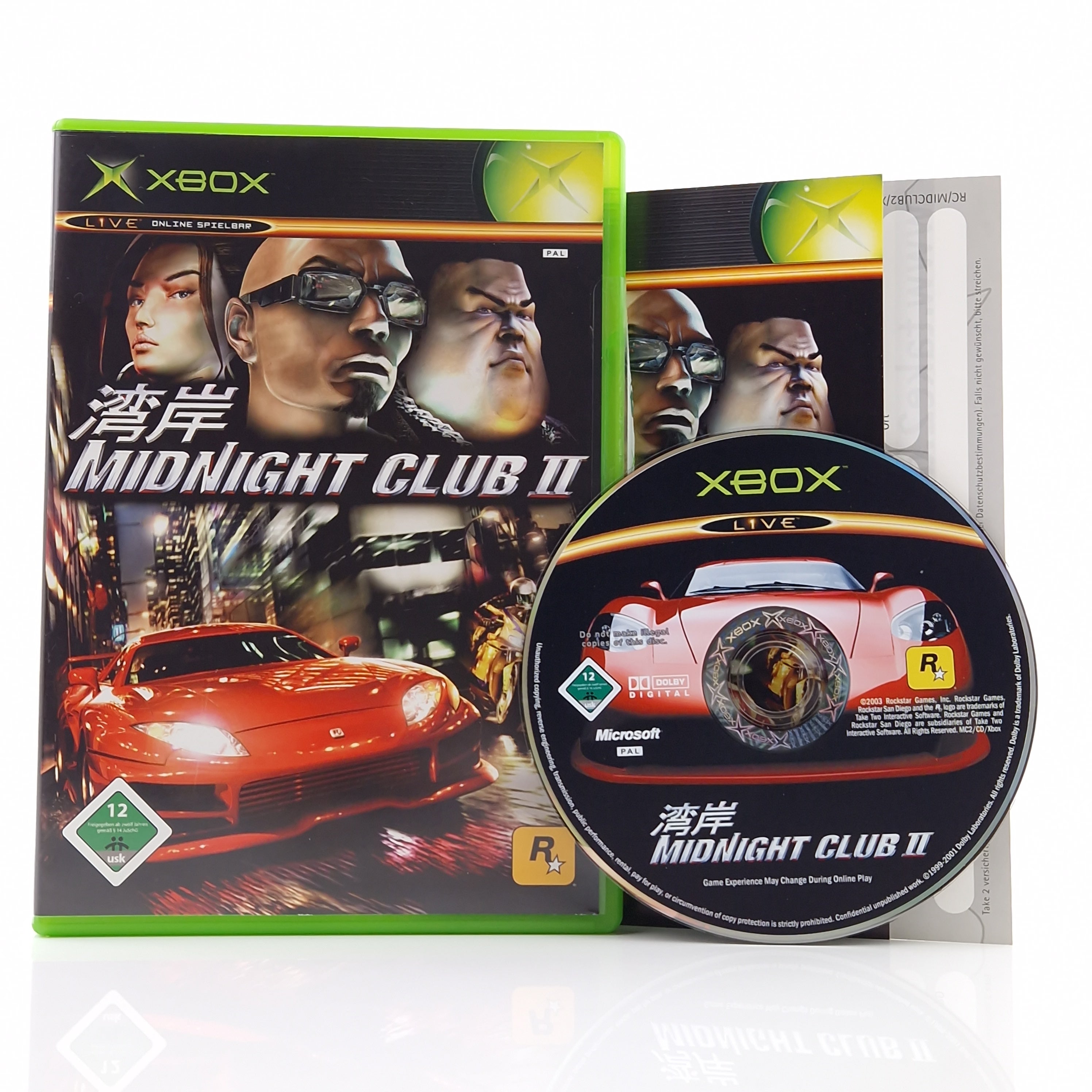 Xbox Classic Spiel – Midnight Club II (OVP PAL)