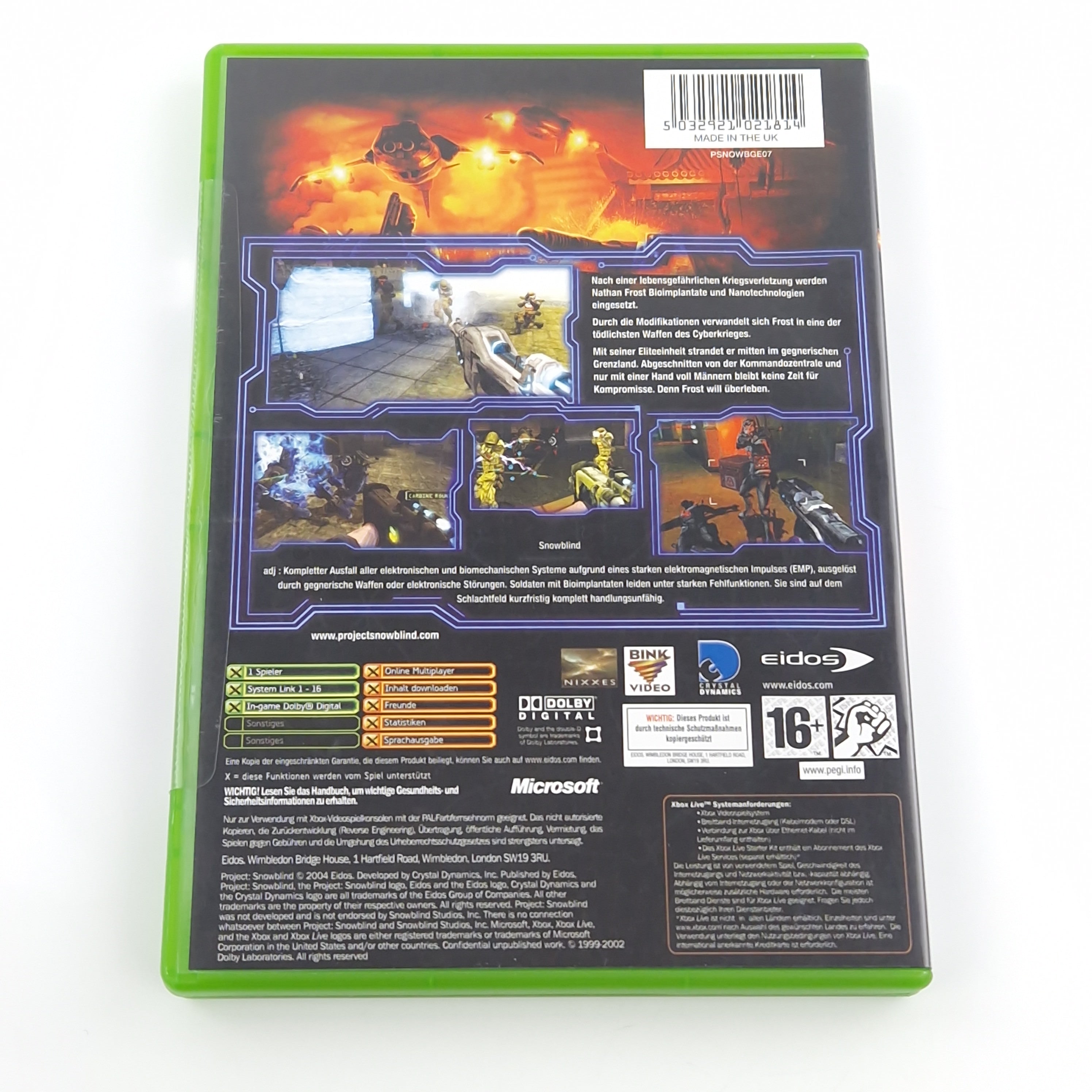 Xbox Classic Spiel – Project Snowblind (Neu OVP PAL)