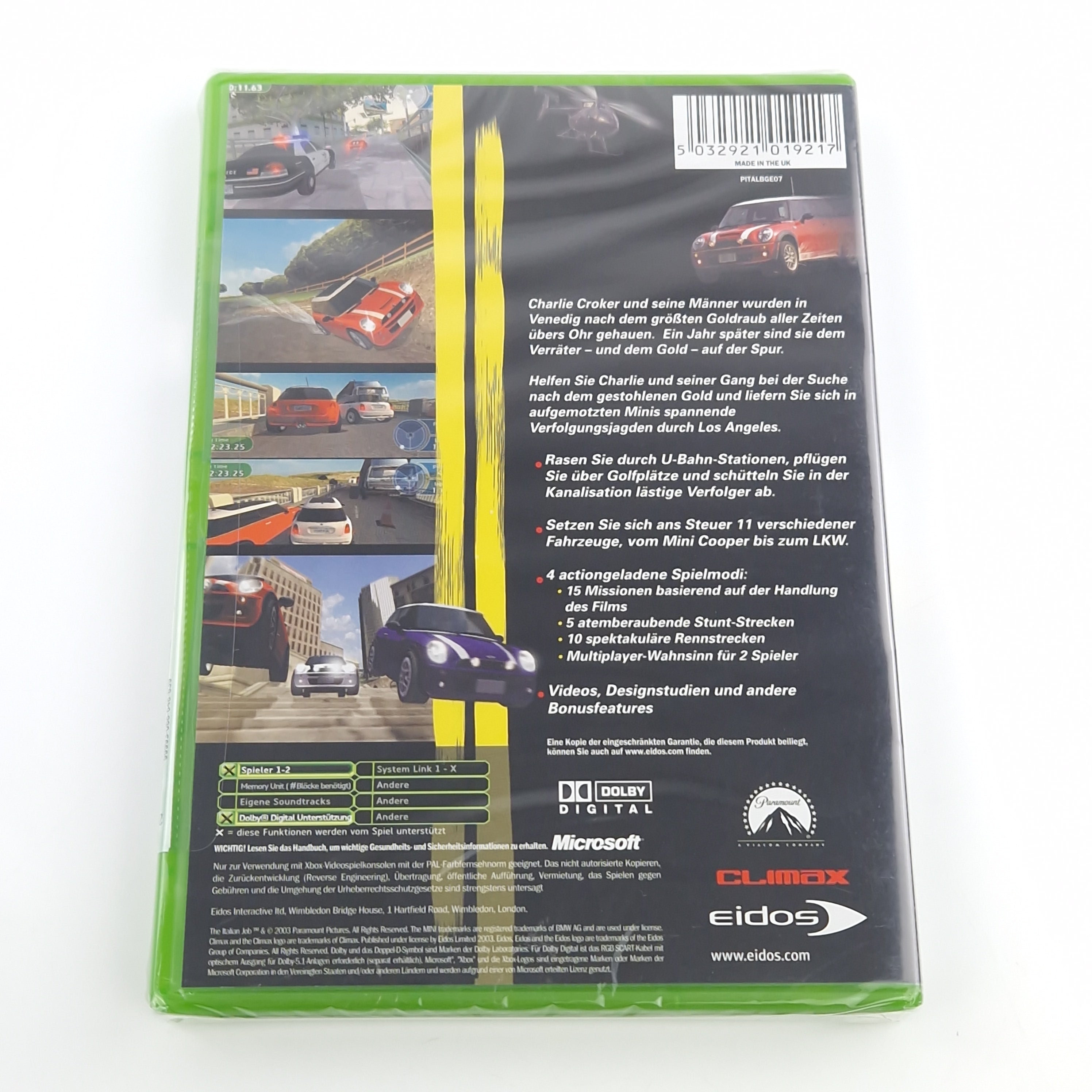 Xbox Classic Spiel – The Italian Job (Neu OVP PAL)