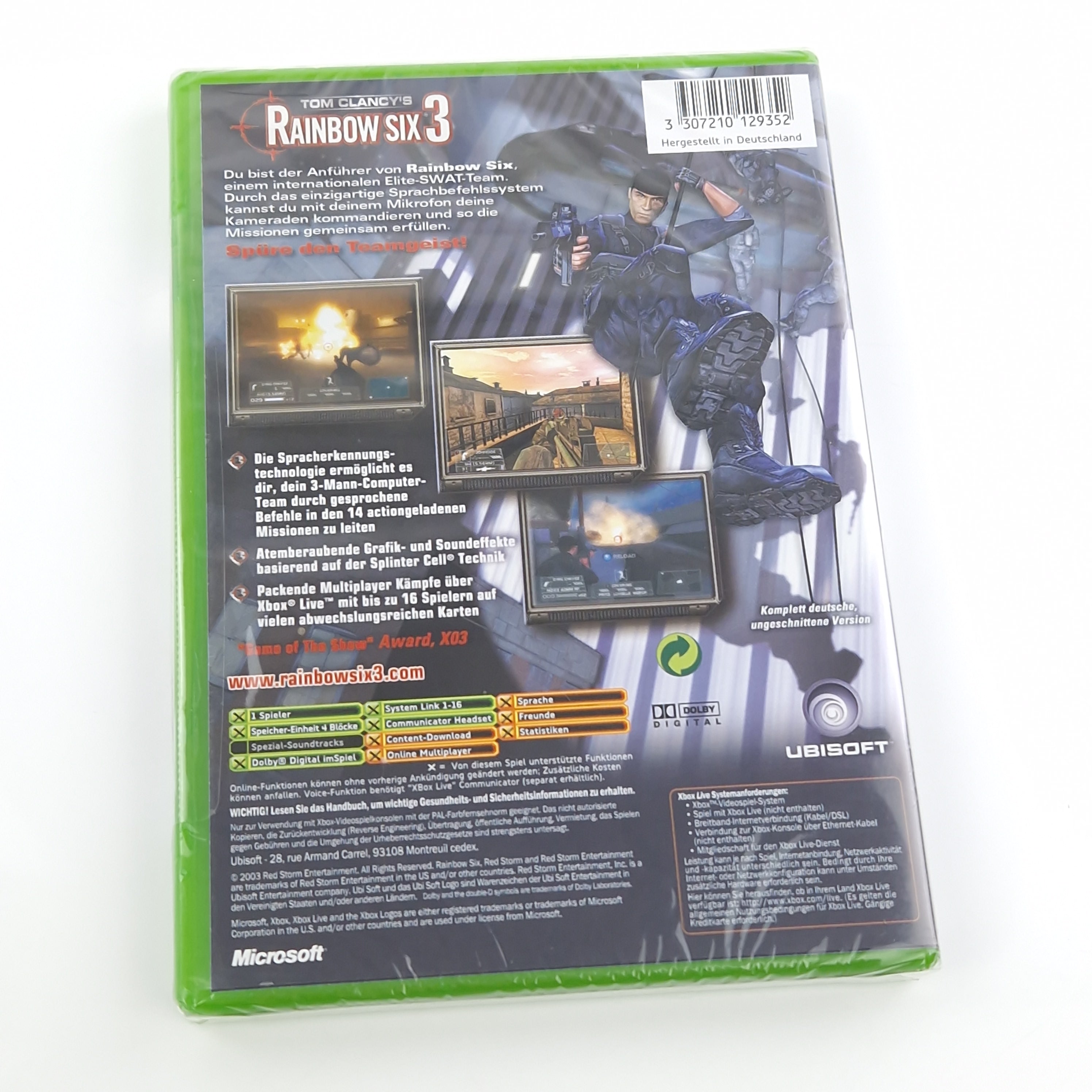 Xbox Classic Spiel – Tom Clancys Rainbow Six 3 Neu OVP PAL