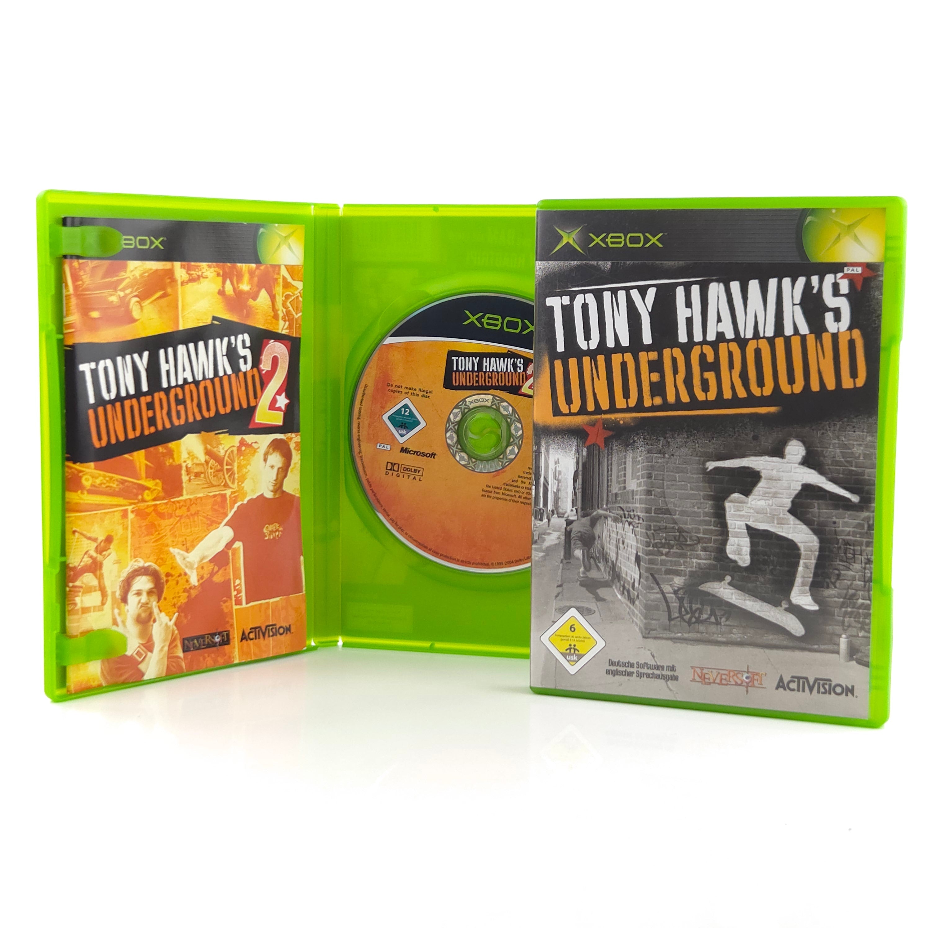 Xbox Classic Spiele Bundle: Tony Hawk´s Underground 1 und 2 - Microsoft OVP PAL