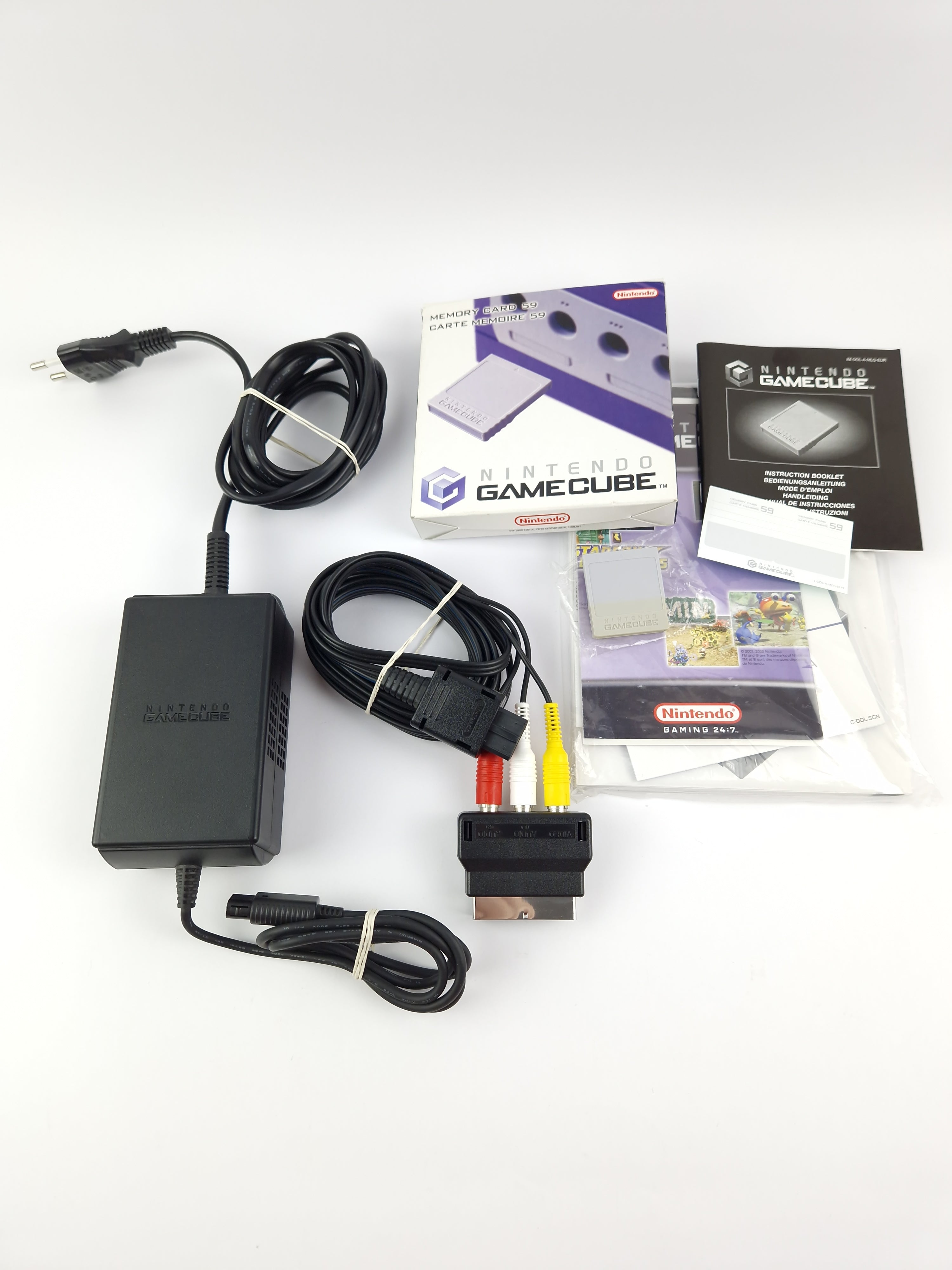 Nintendo Gamecube Konsole : Lila / Purple Console + Memory C. in OVP Boxed PAL