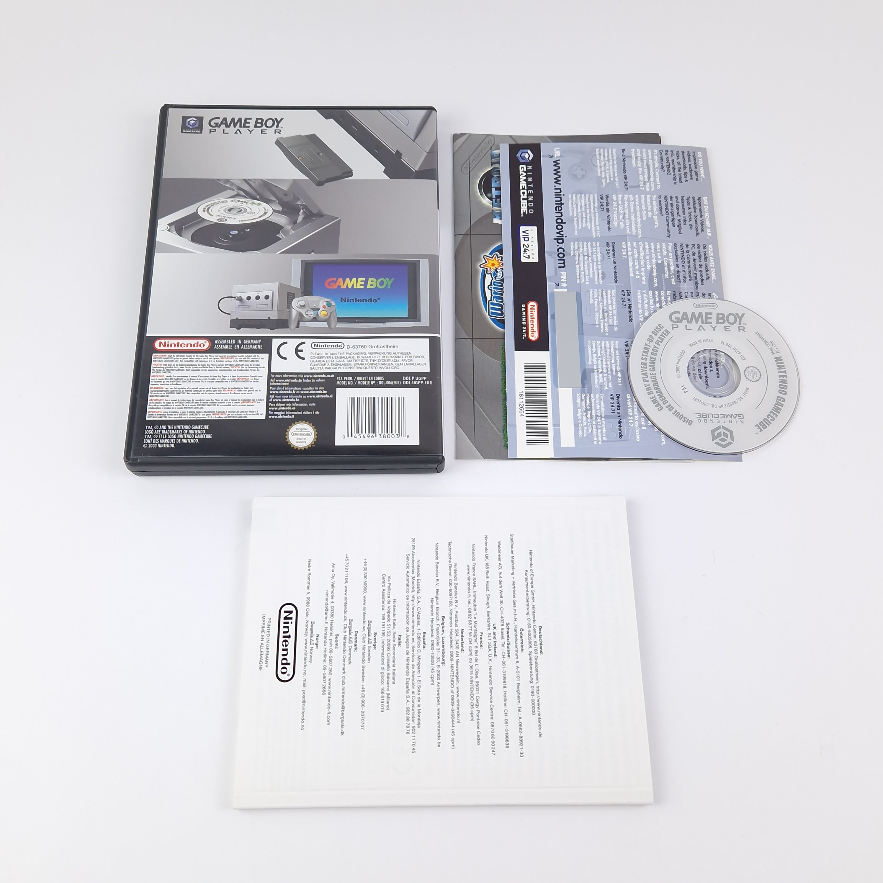 Nintendo Gamecube Zubehör : Game Boy Player in OVP mit Anleitung | PAL Adapter