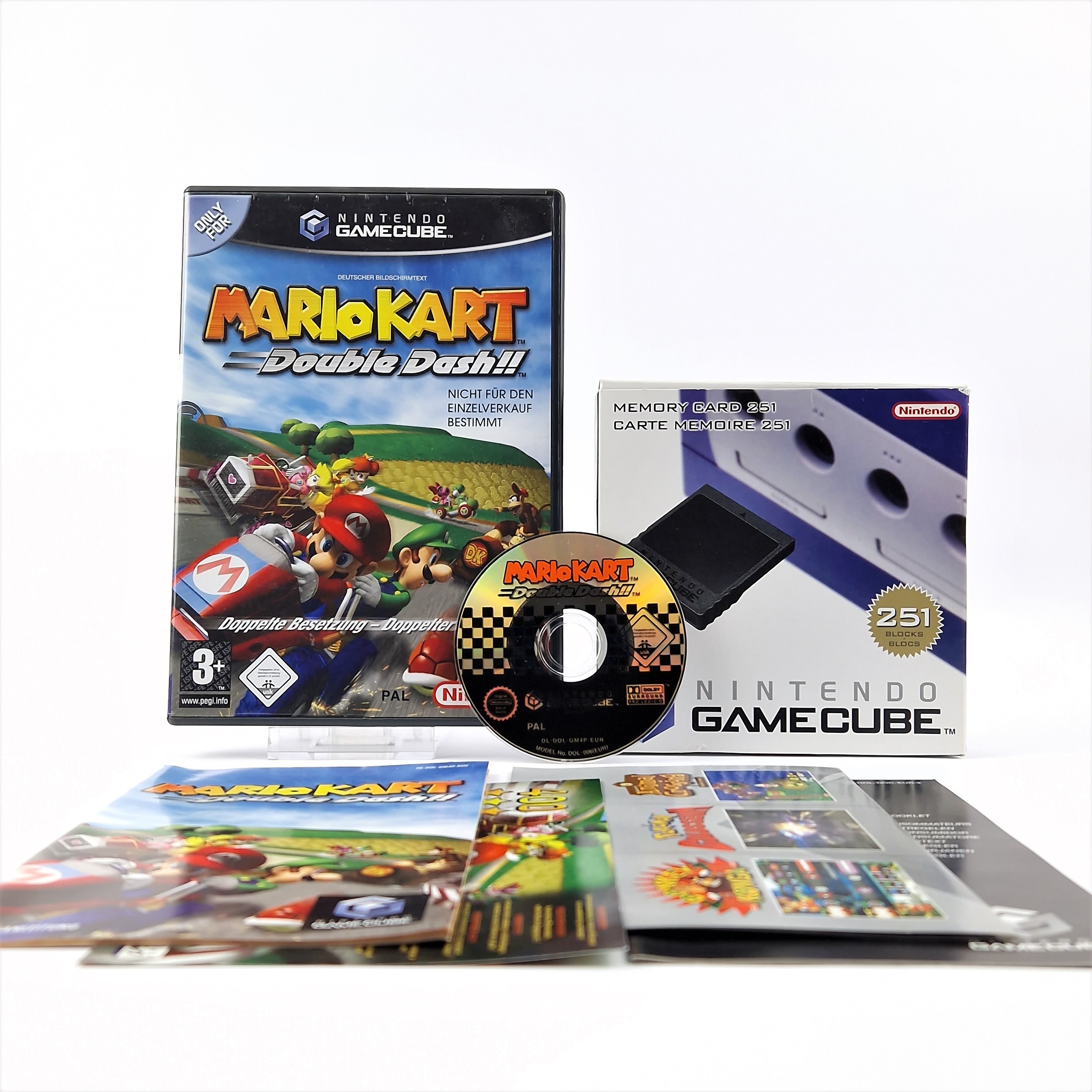 Nintendo Gamecube Spiel : Mario Kart Double Dash + Memory Card PAL OVP