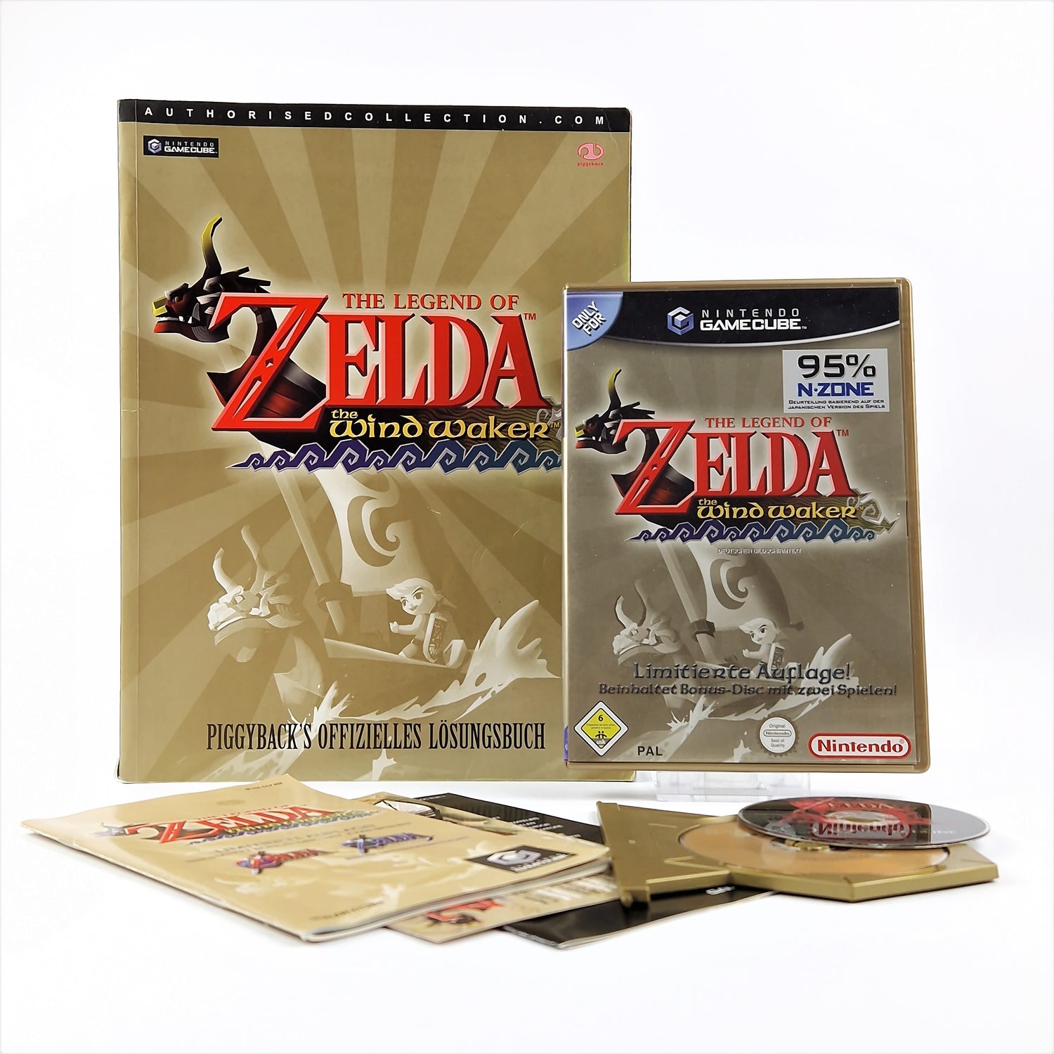 Nintendo Gamecube Game: Zelda Windwaker Limited Edition + Game Advisor