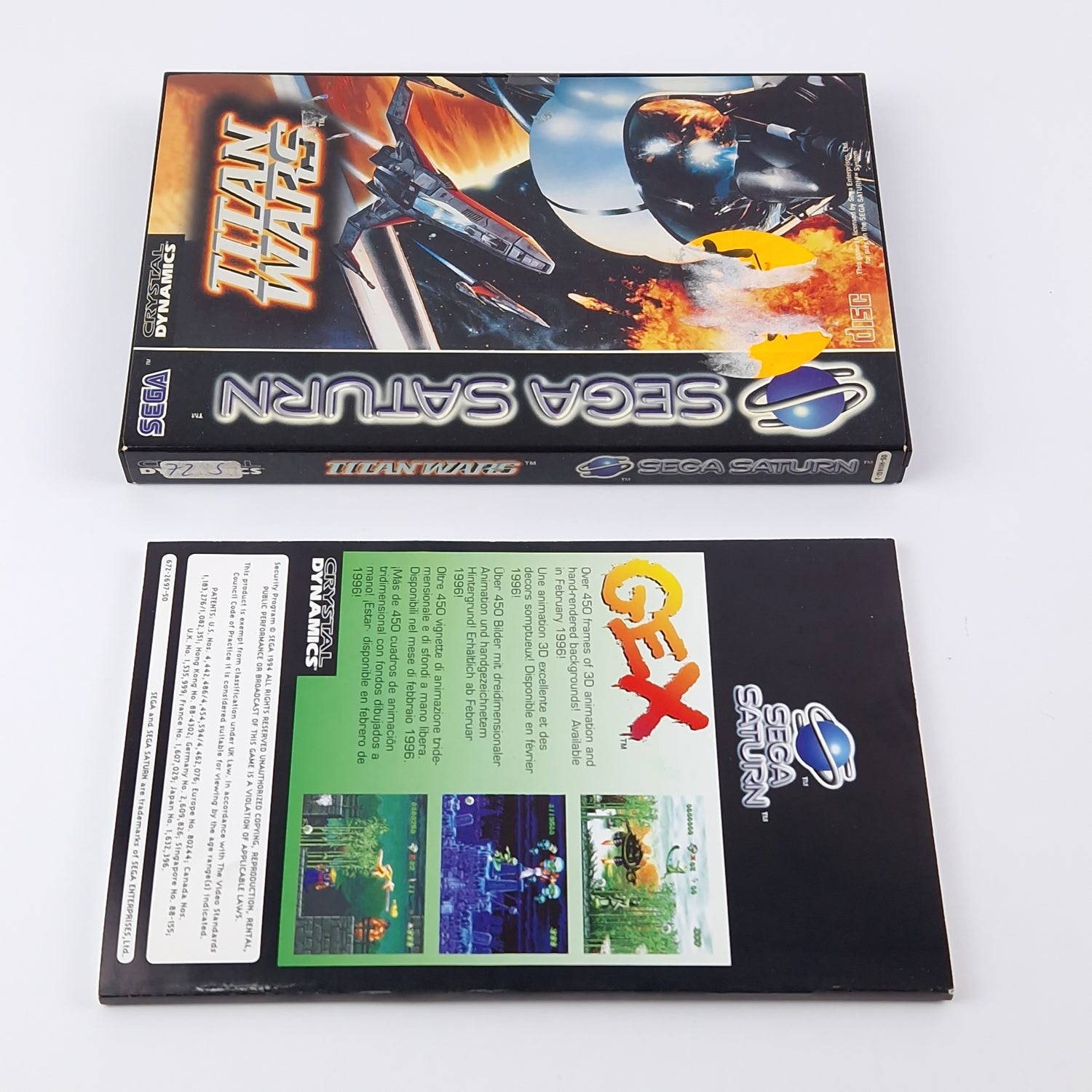Sega Saturn Game: Titan Wars - OVP & Instructions PAL CD | Crystal Dynamics