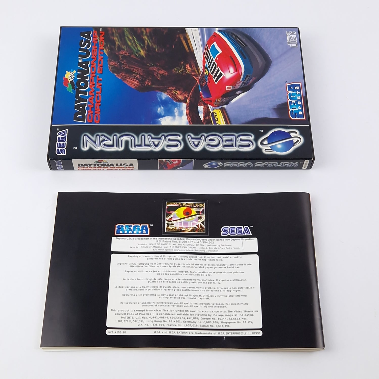 Sega Saturn game: Daytona USA Championship Circuit Edition - original packaging & instructions