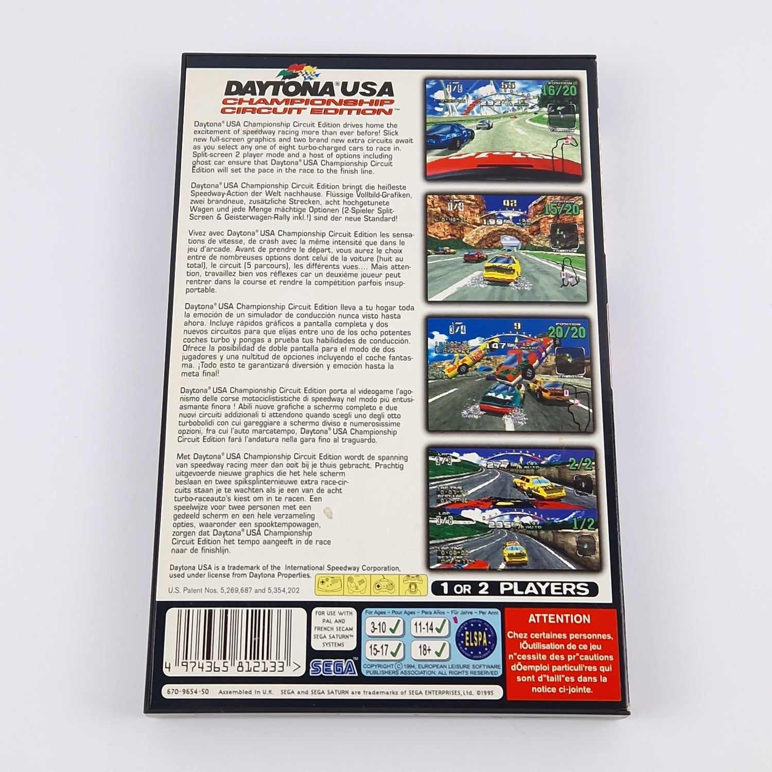 Sega Saturn Spiel : Daytona USA Championship Circuit Edition - OVP & Anleitung