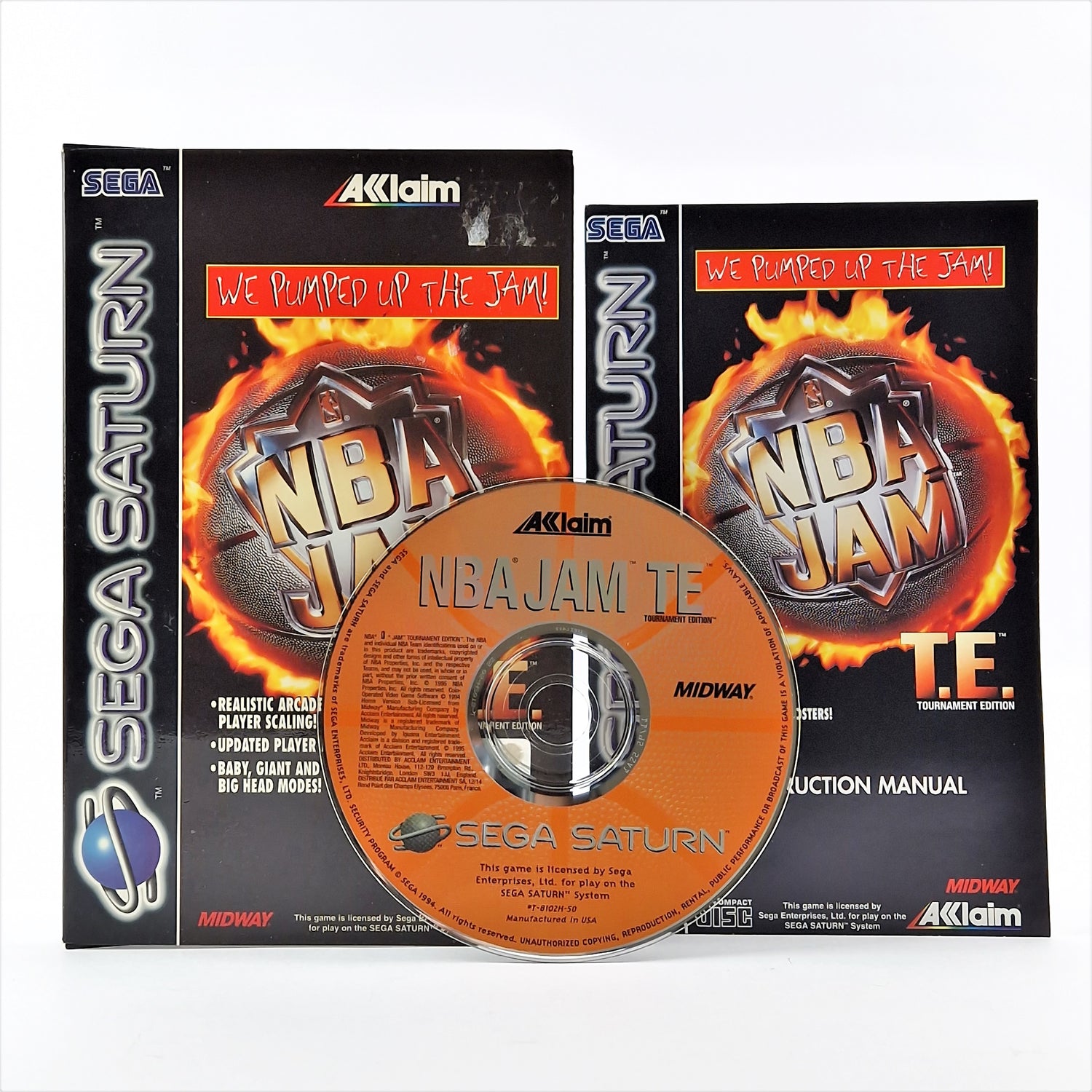 Sega Saturn Game: NBA Jam TE Tournament Edition - Original Packaging & Instructions PAL Disk