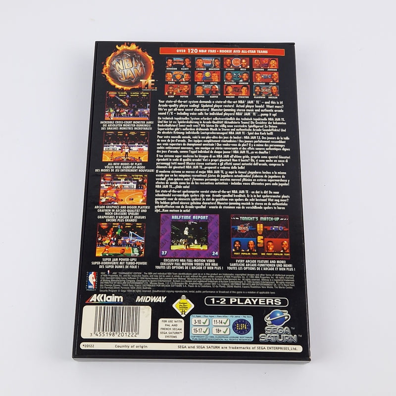 Sega Saturn Spiel : NBA Jam T.E. Tournament Edition - OVP & Anleitung PAL Disk