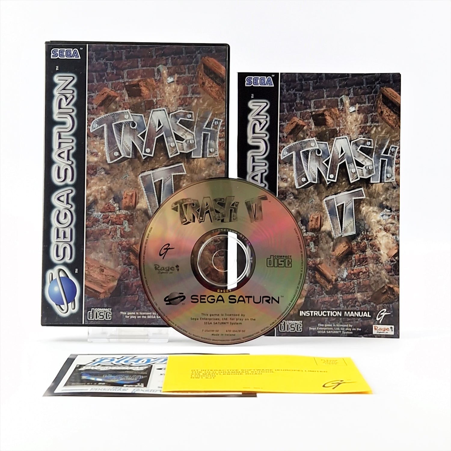 Sega Saturn Game: Trash IT - Original Packaging & Instructions PAL | Disk system CD