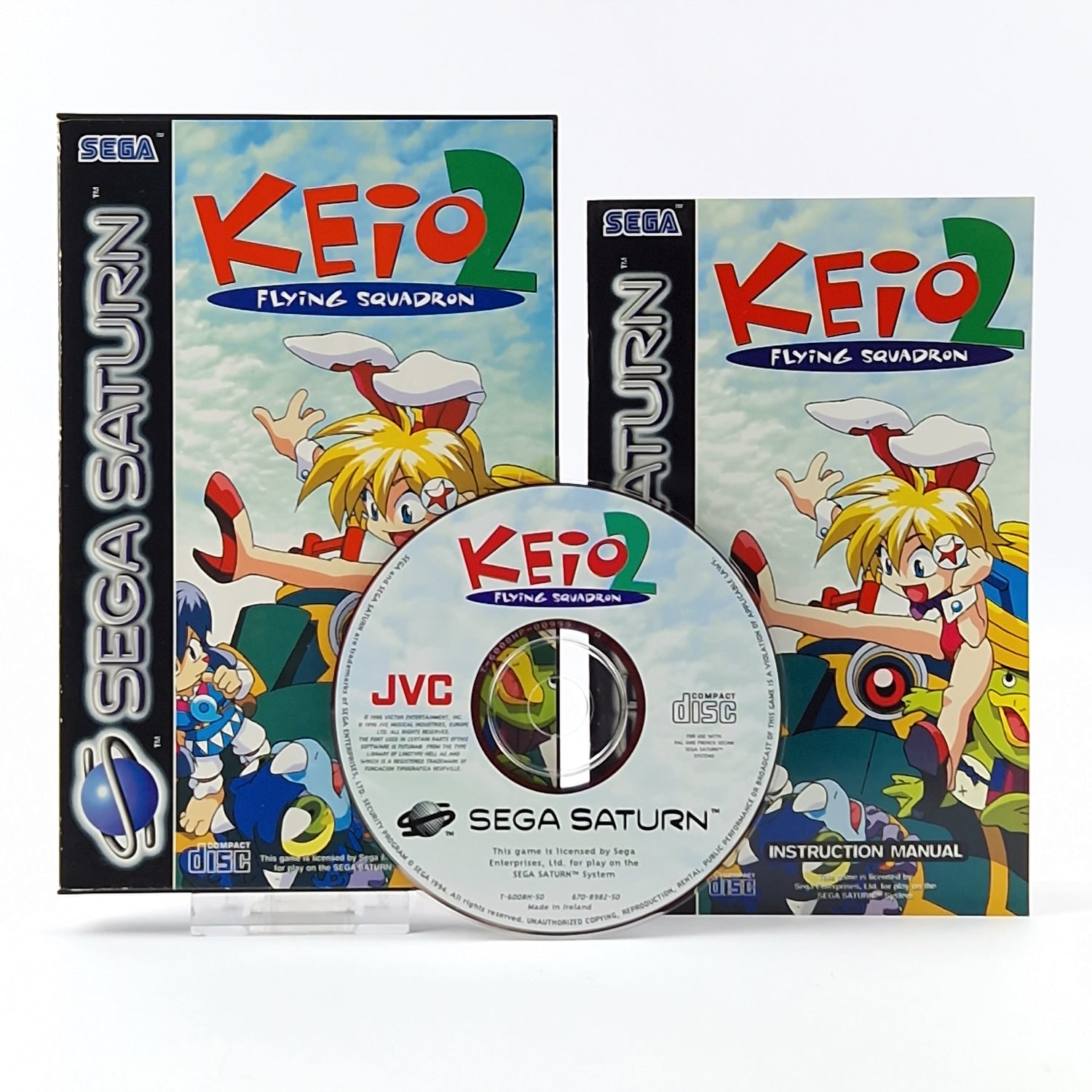 Sega Saturn Game: Keio 2 Flying Squadron - OVP & Manual PAL | Disk system