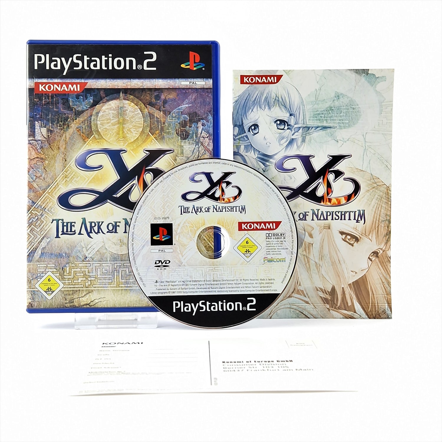 Sony Playstation 2 Game: Ys The Ark of Napishtim - OVP Instructions PAL PS2 Game