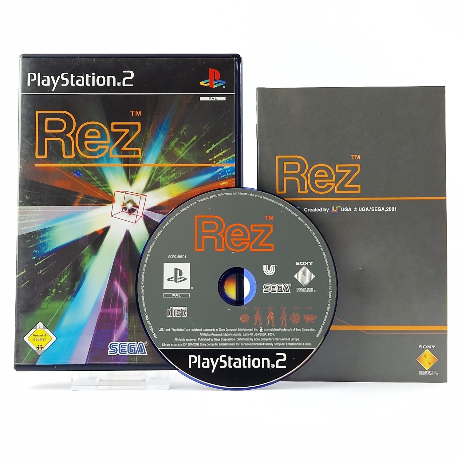 Sony Playstation 2 Spiel : REZ - OVP Anleitung PAL PS2 Game