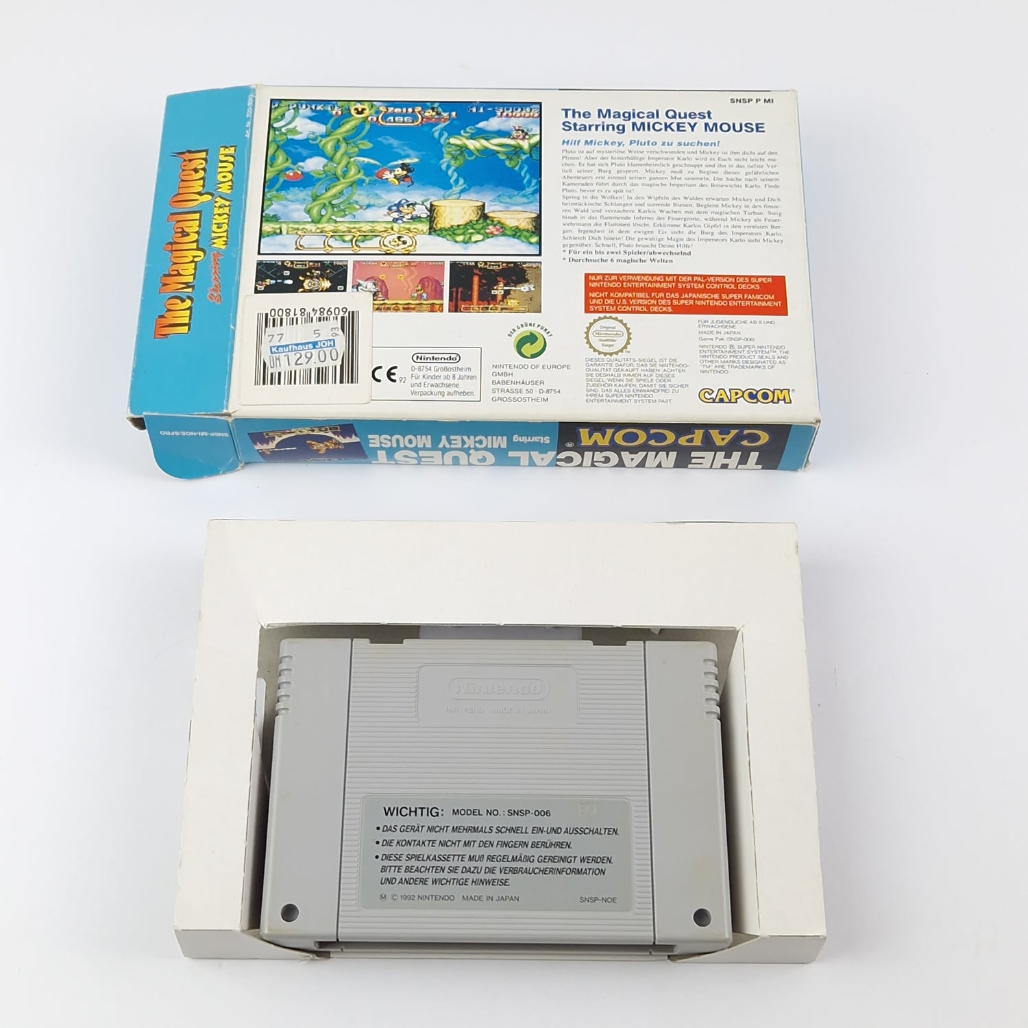Super Nintendo Spiel : The Magical Quest starring Mickey Mouse - OVP SNES PAL