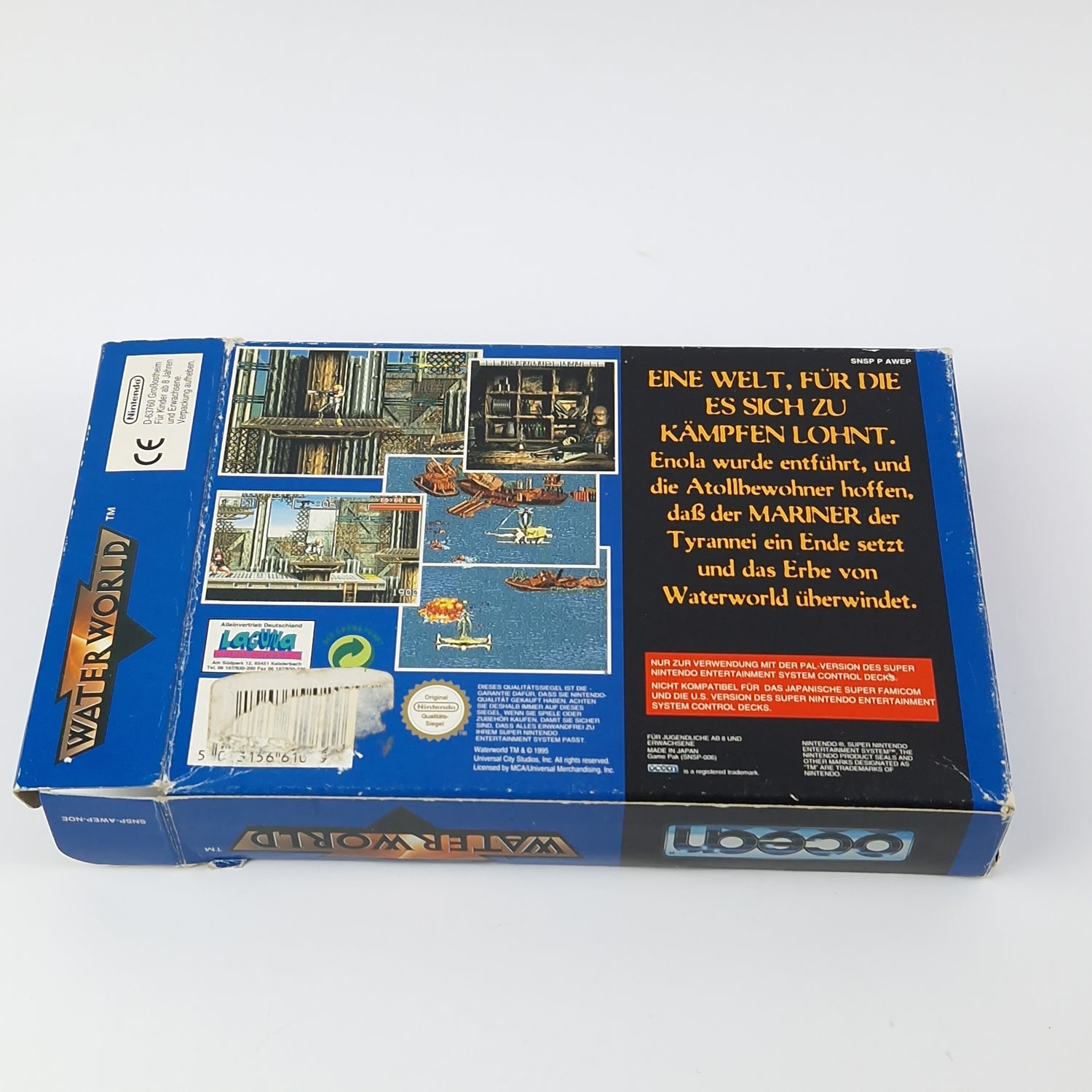 Super Nintendo Spiel : Water World -  OVP & Anleitung PAL | SNES Waterworld