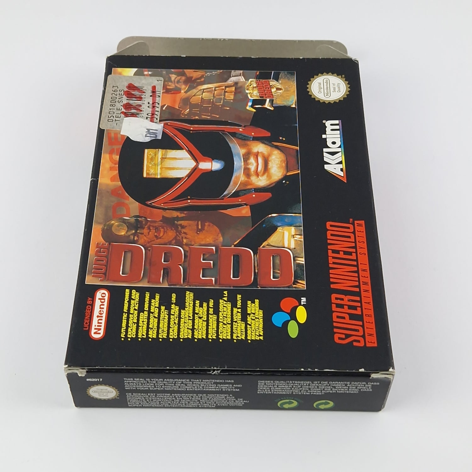 Super Nintendo Spiel : Judge Dredd - OVP & Anleitung PAL | SNES Game Acclaim