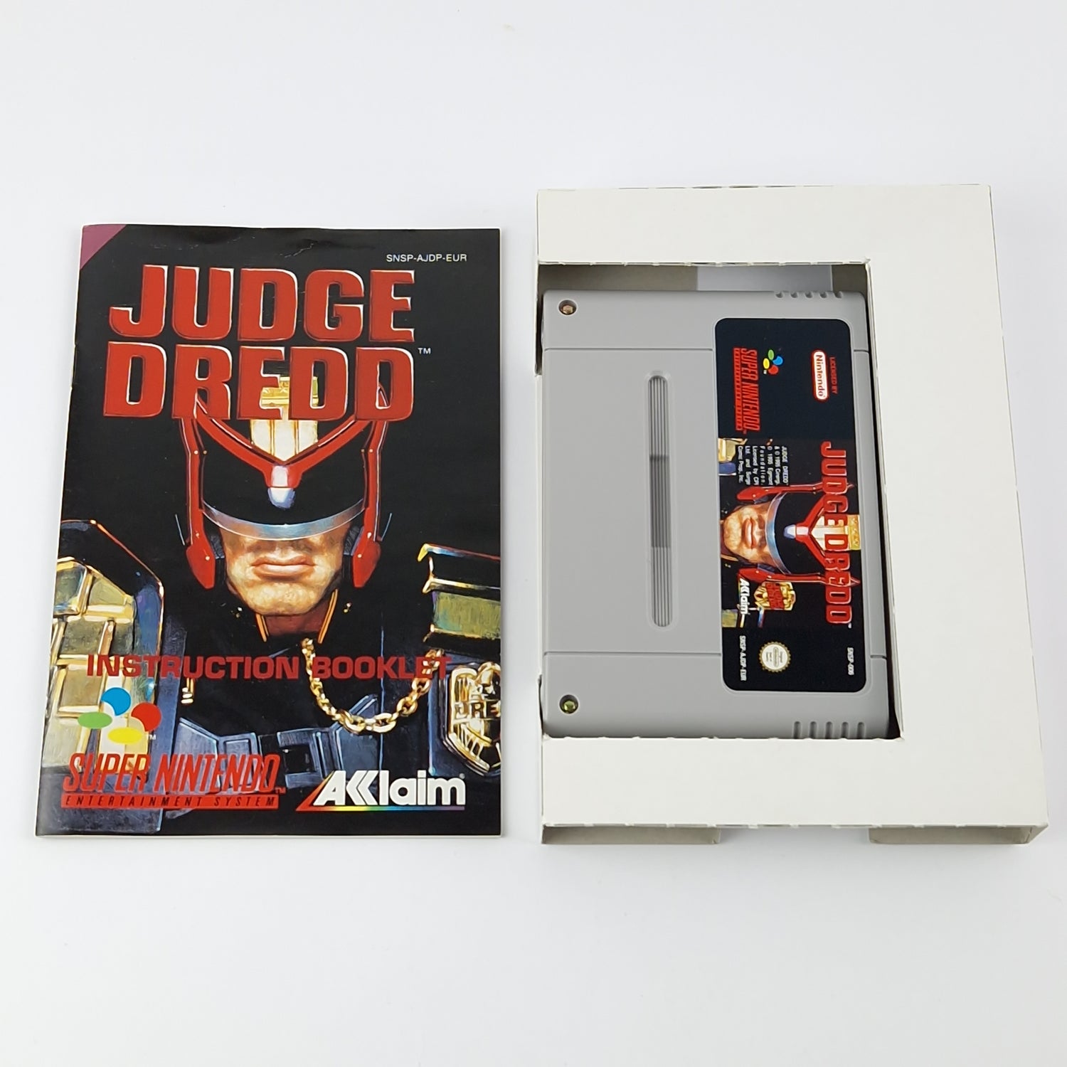 Super Nintendo Spiel : Judge Dredd - OVP & Anleitung PAL | SNES Game Acclaim