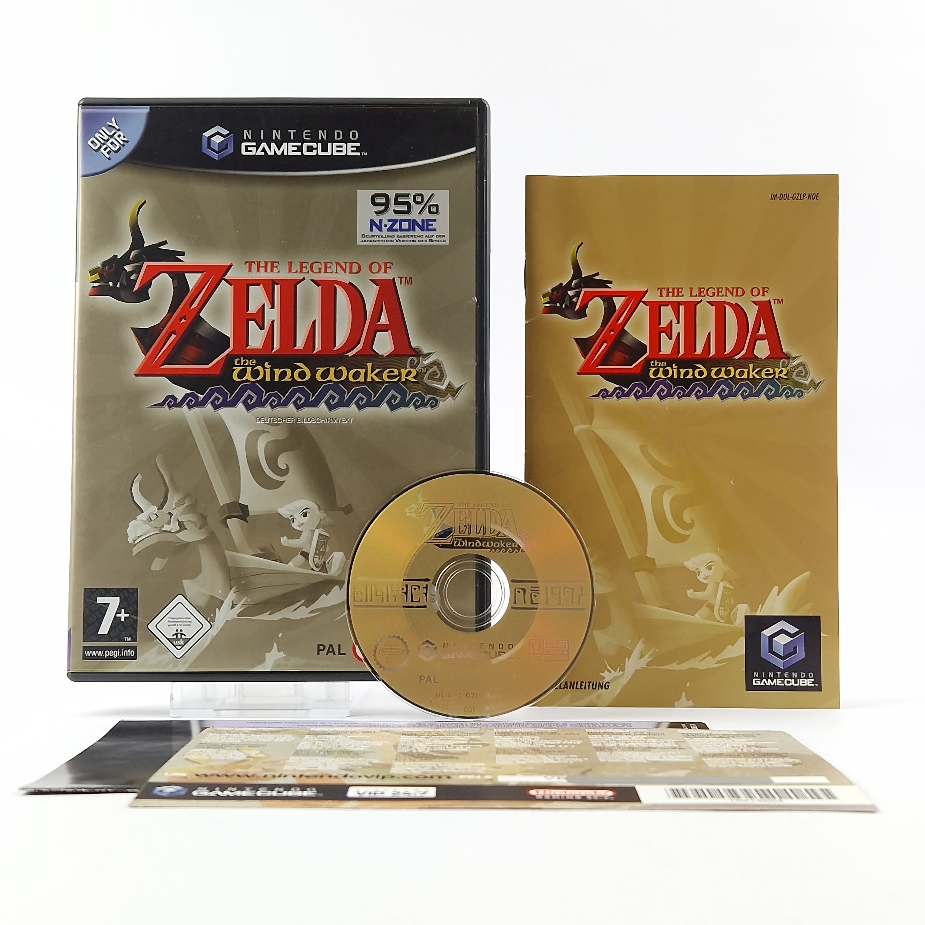 Nintendo Gamecube Spiel : The Legend of Zelda The Windwaker - OVP Anleitung PAL