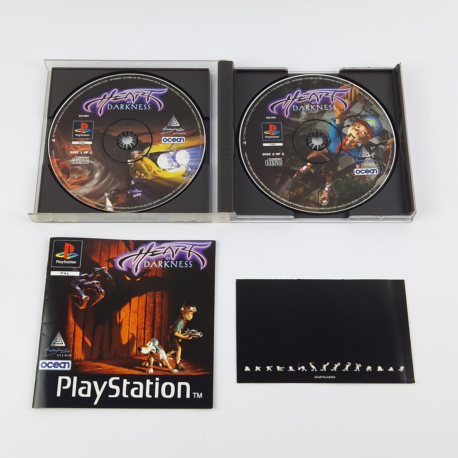 Sony Playstation 1 Spiel : Heart of Darkness - OVP Anleitung PAL | PS1 PSX PSone