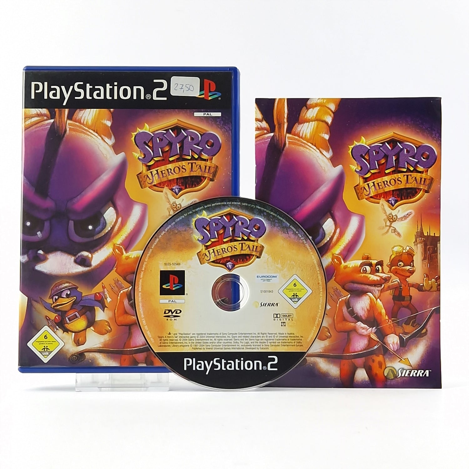 Sony Playstation 2 Spiel : Spyro a Hero´s Tail - OVP Anleitung PAl | PS2 Game