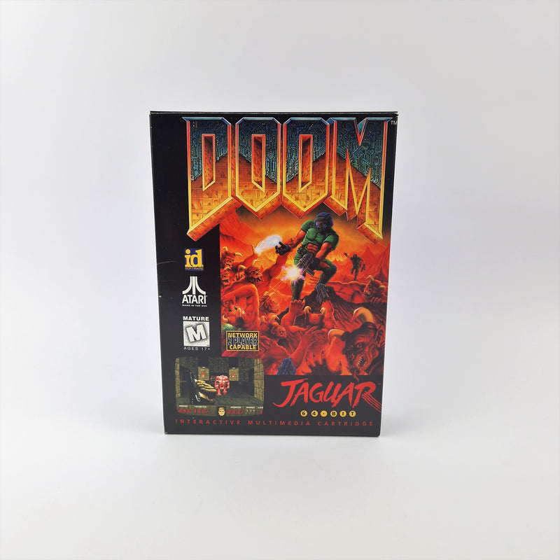 Atari Jaguar Konsole mit 1 Controller,  Anschlusskabel u 6 Spiele - Doom OVP PAL