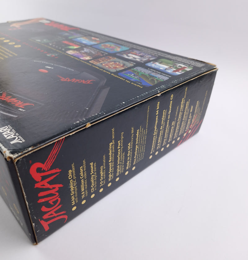 Atari Jaguar Konsole mit 1 Controller,  Anschlusskabel u 6 Spiele - Doom OVP PAL