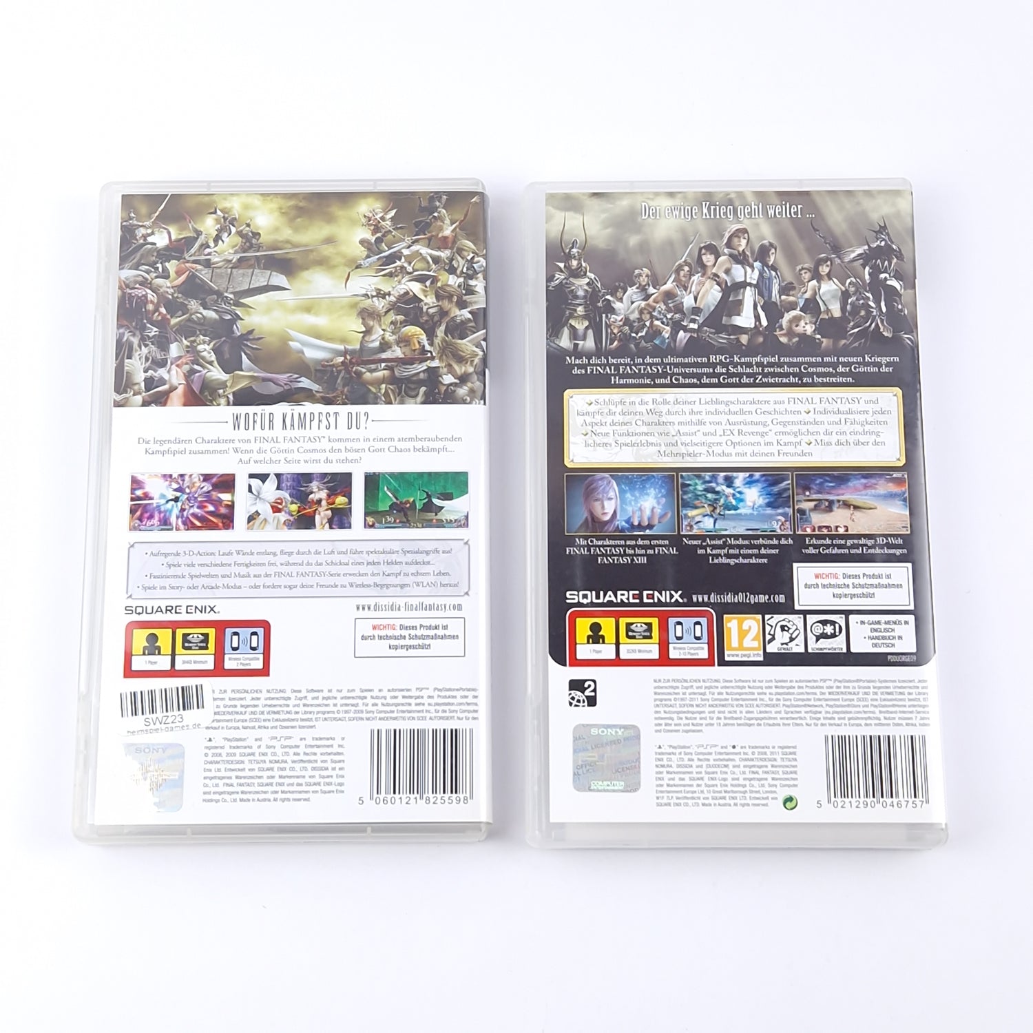Sony Playstation Portable Games: Dissidia Final Fantasy & Dissidia 012 - PSP