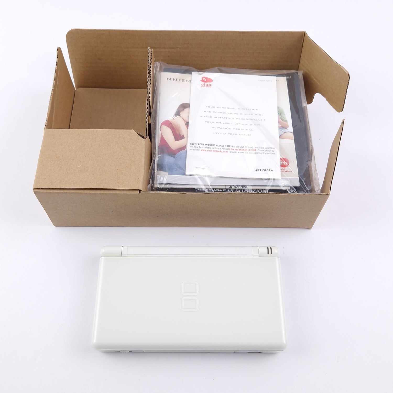 Nintendo DS Lite Console: White in original packaging without charging cable - PAL Console