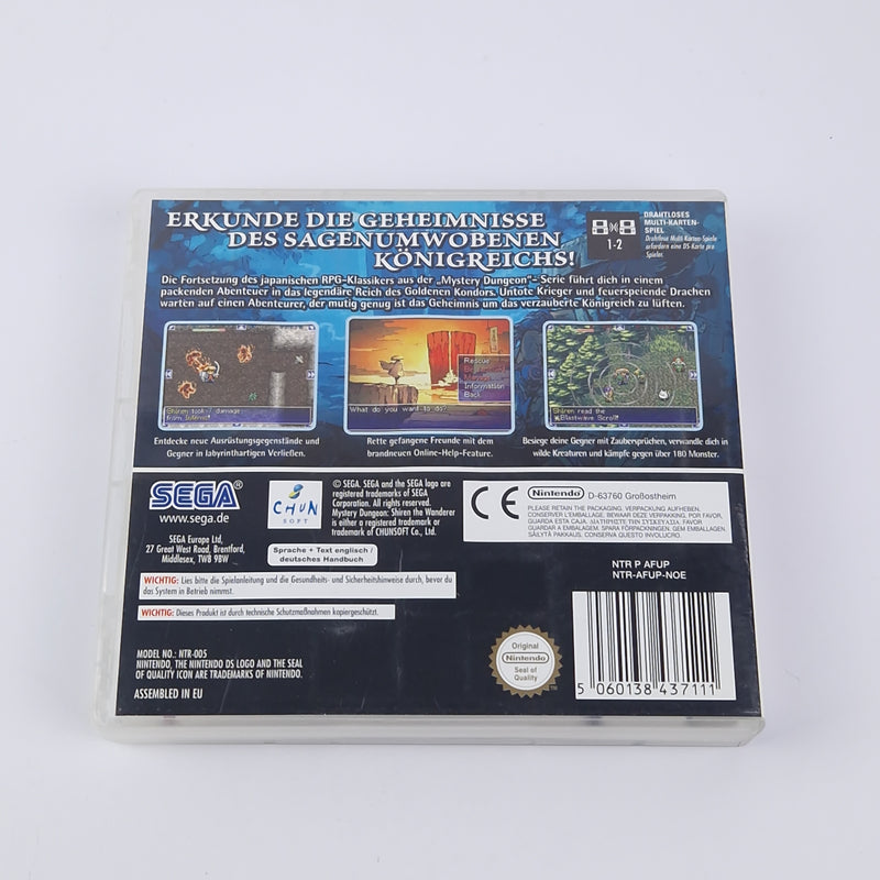 Nintendo DS Spiel : Mystery Dungeon Shiren The Wanderer - OVP Anleitung PAL 3DS