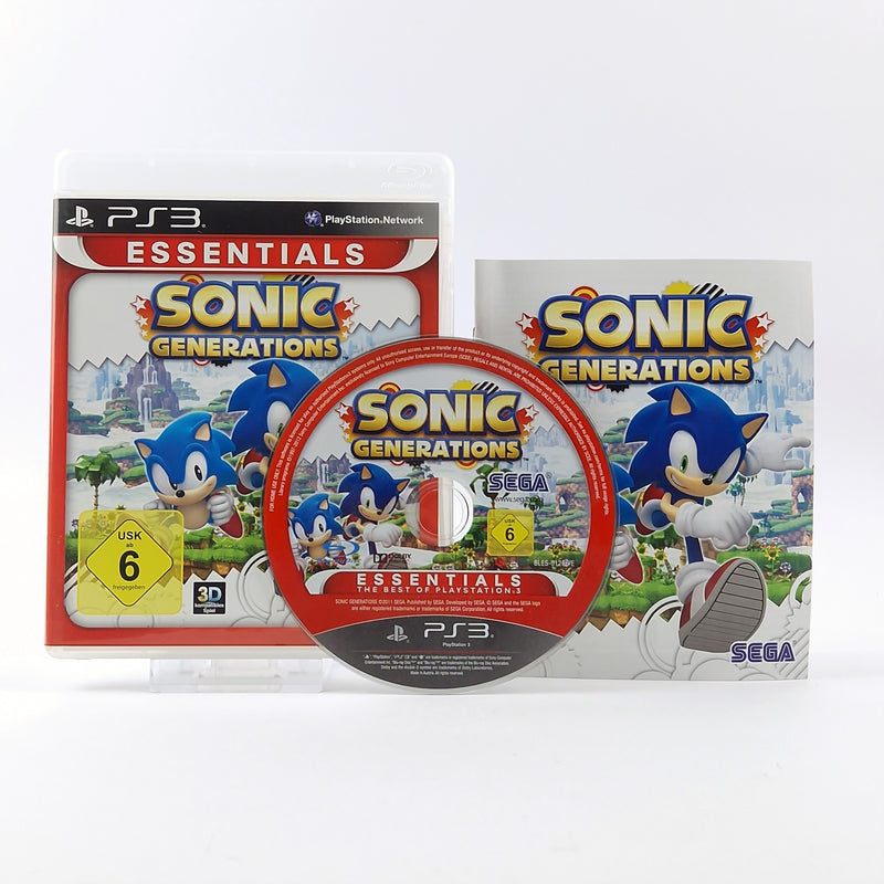 Sony Playstation 3 Spiel : Sonic Generations (Essentials) - OVP Anleitung | PS3