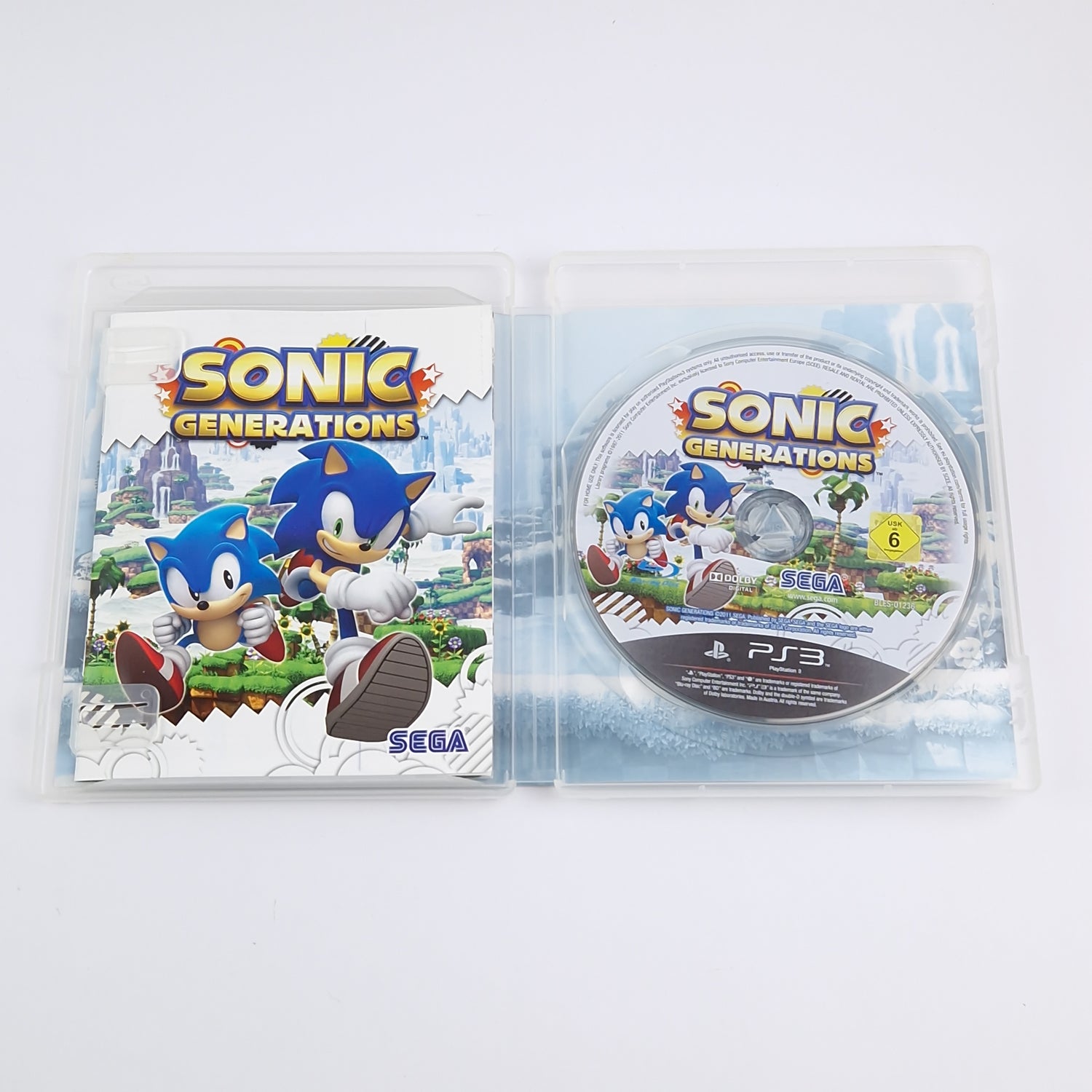 Sony Playstation 3 Spiel : Sonic Generations - OVP Anleitung PAL | PS3