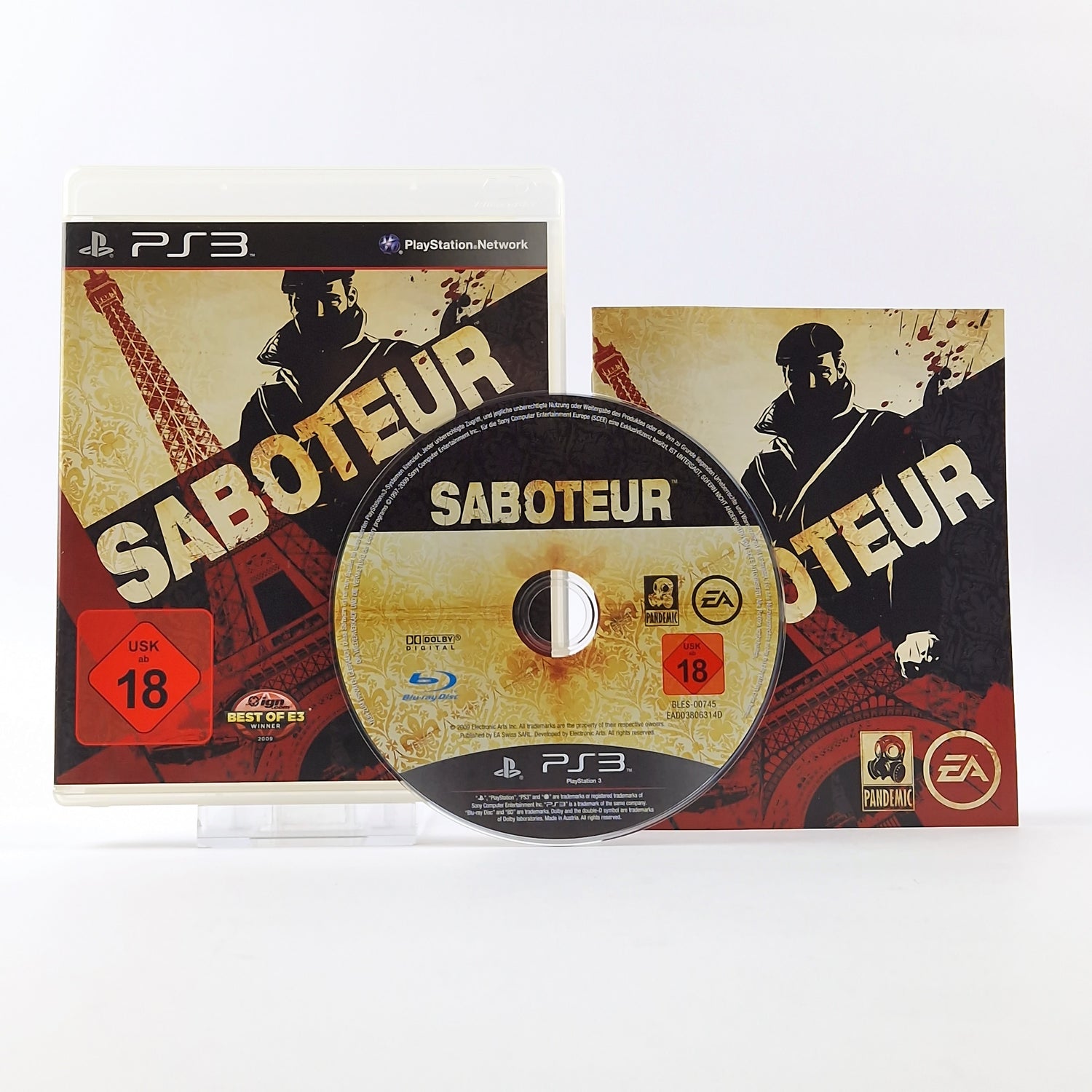 Sony Playstation 3 Spiel : Saboteur - OVP Anleitung PAL USK 18 | PS3 Game